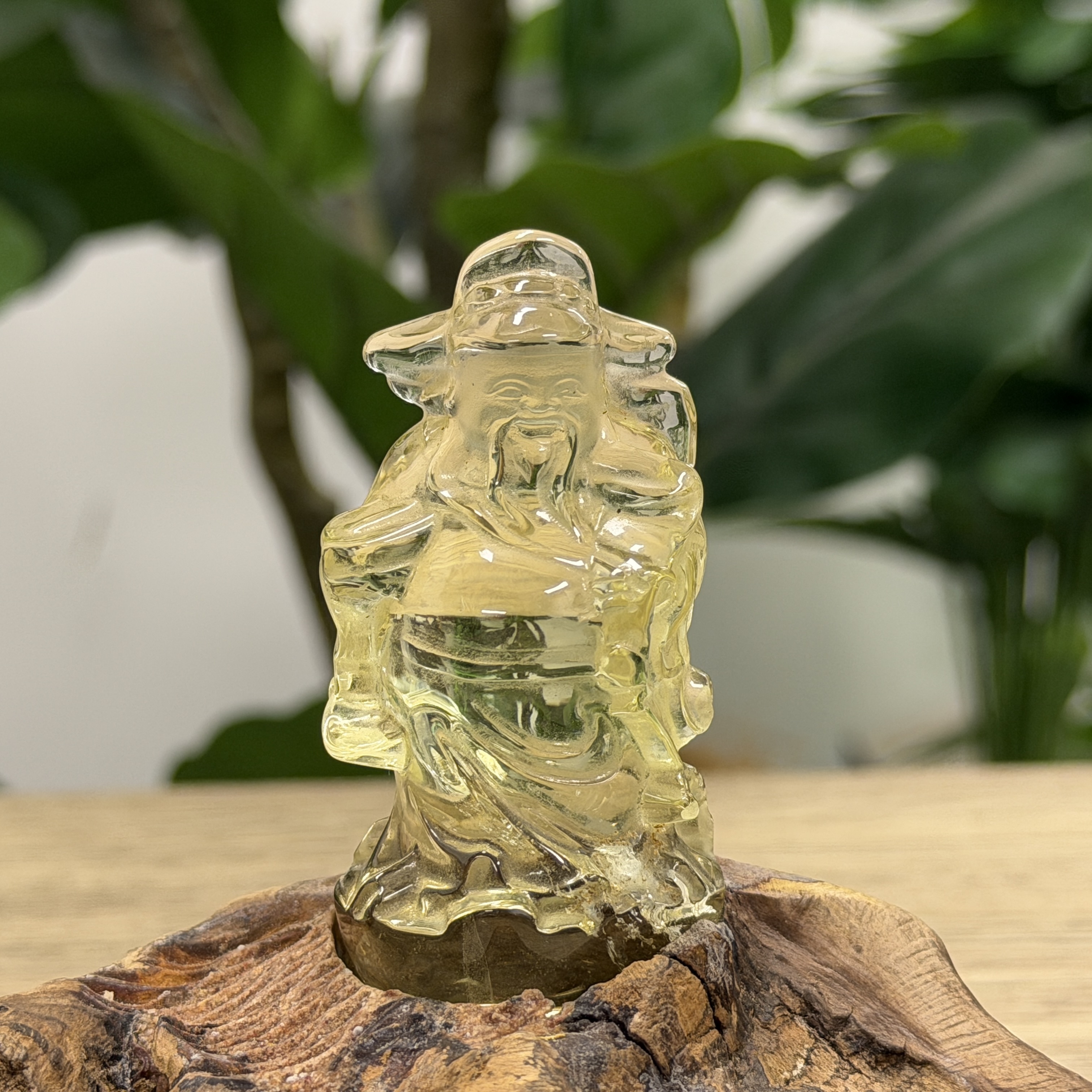 精雕黃水晶財神 C1861