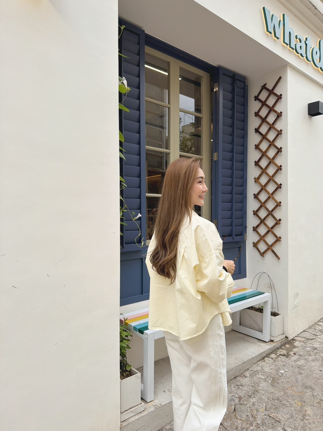 ［預購］🔥04.15夏季新品］💛🤍私訊爆炸款］韓版超可愛刺繡愛心洗水棉襯衫（淡黃色/兩色）