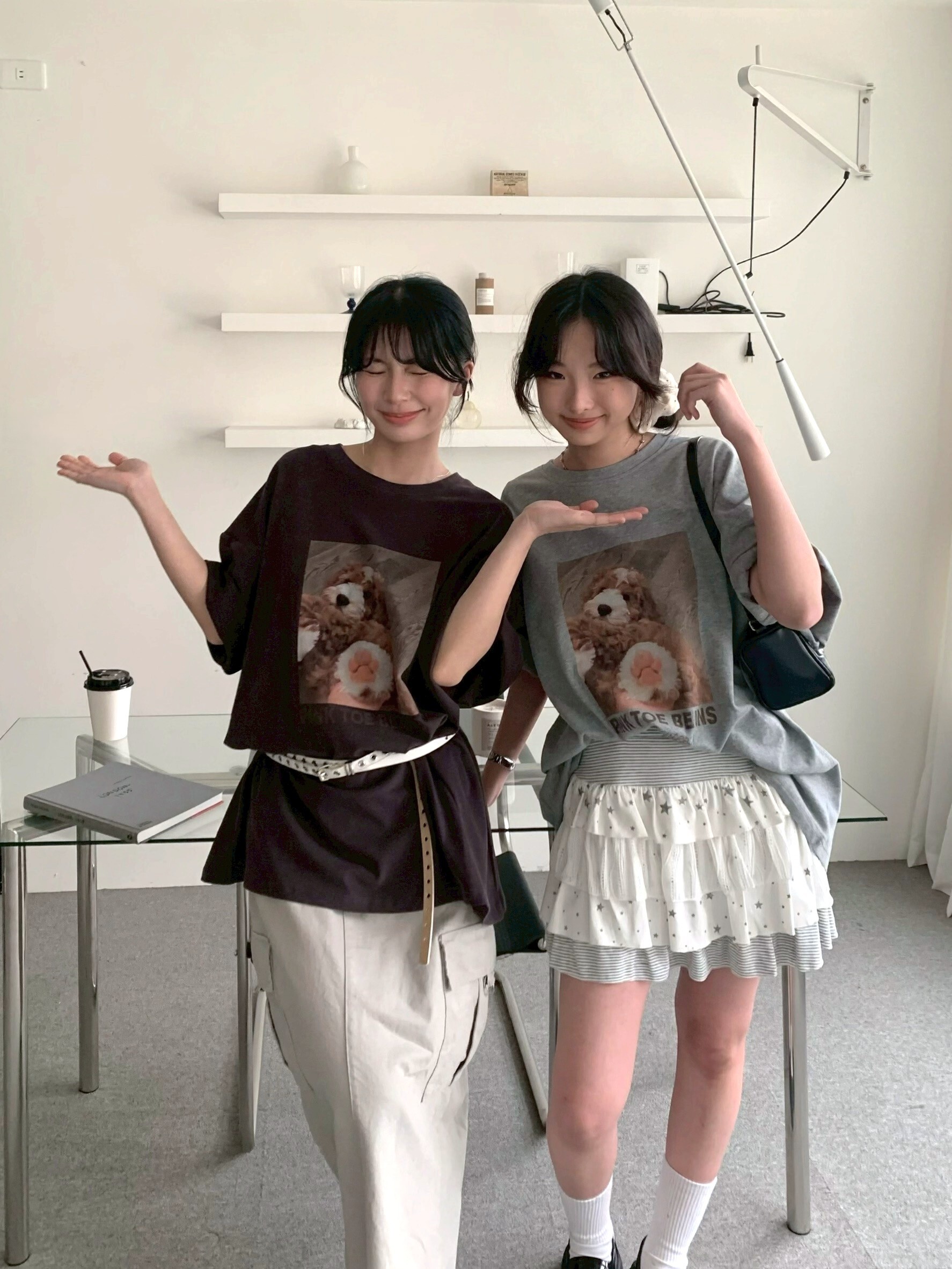 大貴賓圖案磨毛大TEE