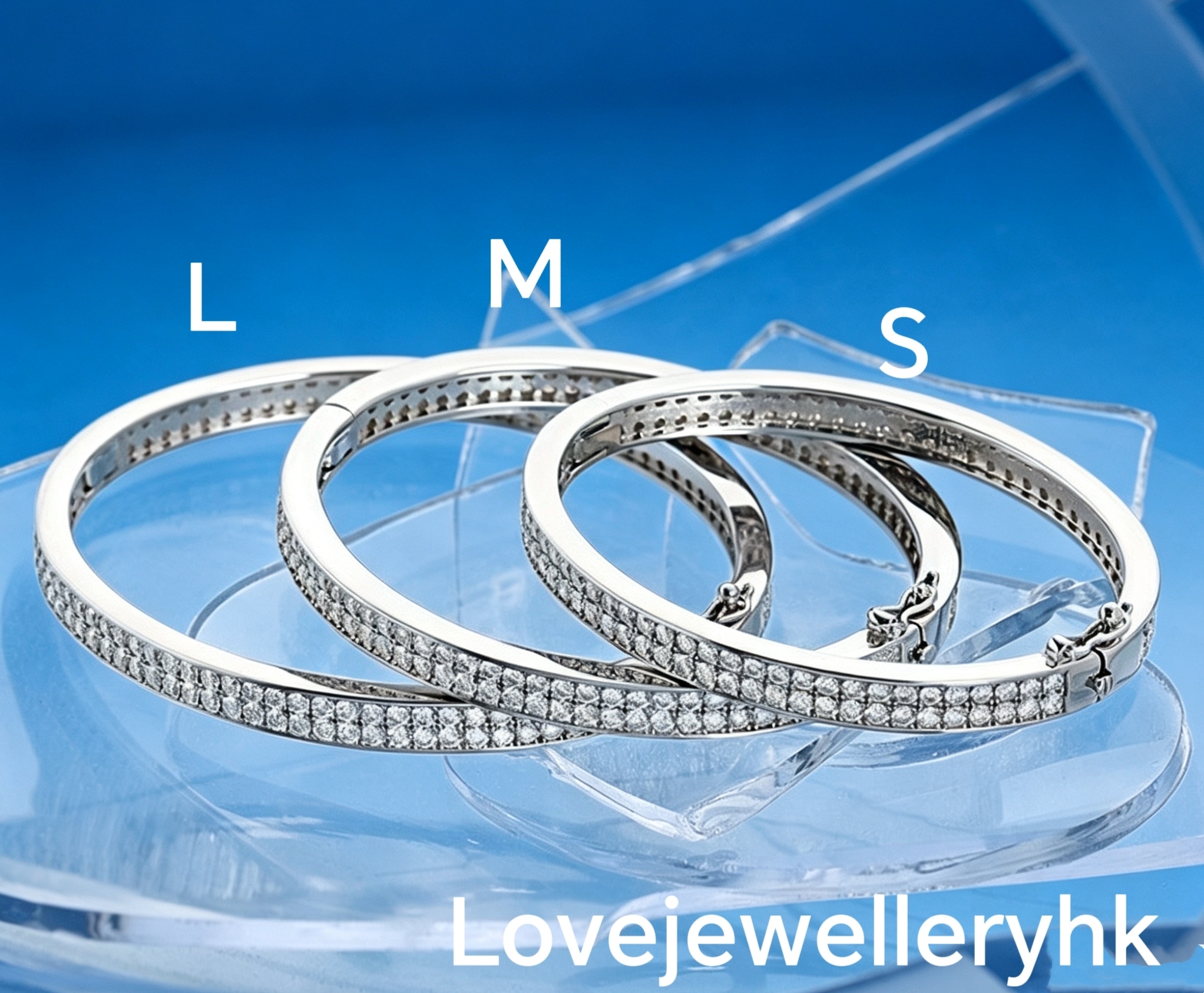 雙排莫桑鑽手鐲    B4C004