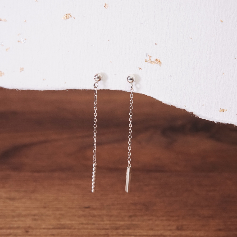 【網路限定】耳畔微光 銀珠版 垂墜耳環  925純銀耳環 女生耳環