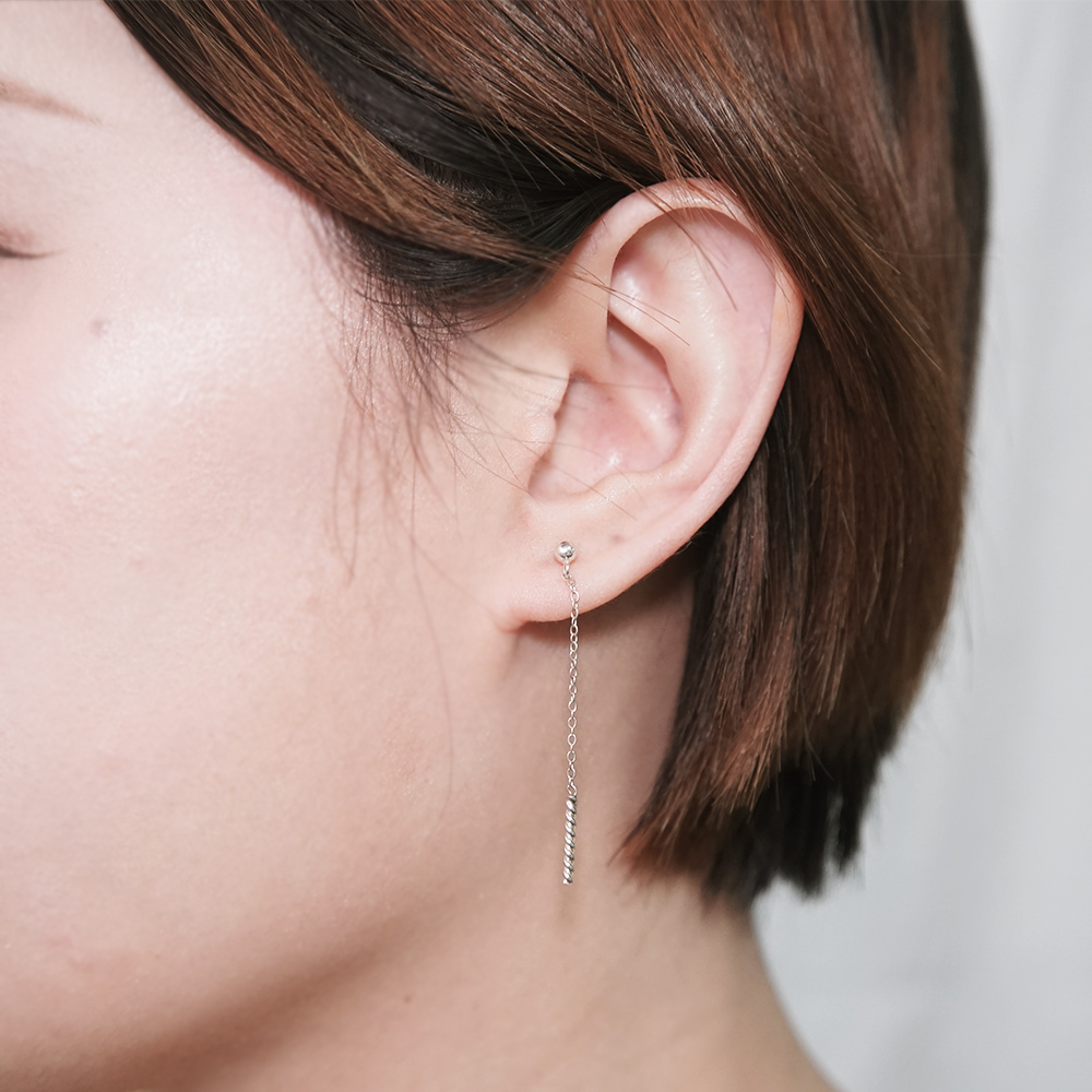 【網路限定】耳畔微光 銀珠版 垂墜耳環  925純銀耳環 女生耳環