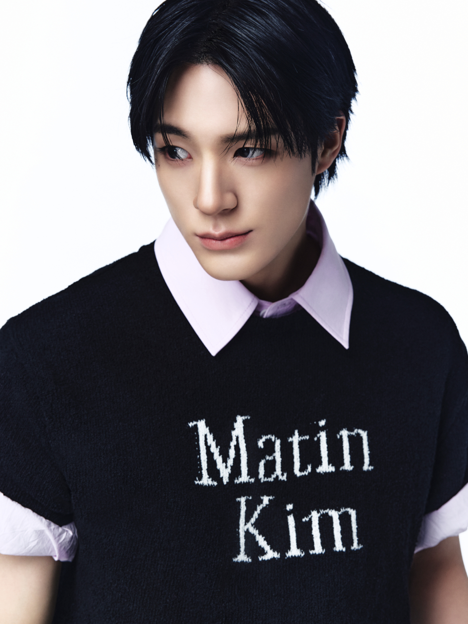 LOGO提花半袖針織上衣男款 黑色