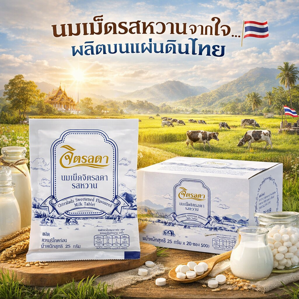 泰國 吉拉達皇家牛奶片 25g 甜味牛奶錠零食伴手禮