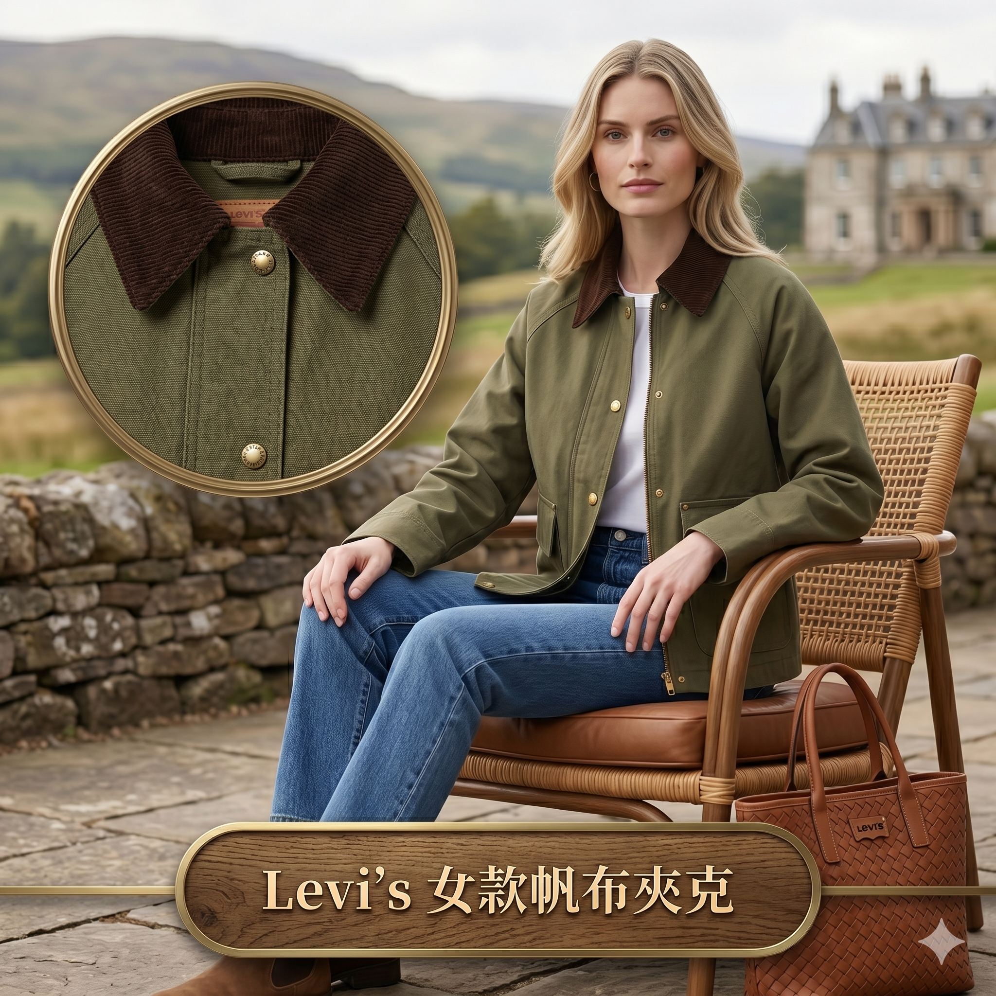 【預購】H041567 Levi's 女款帆布夾克