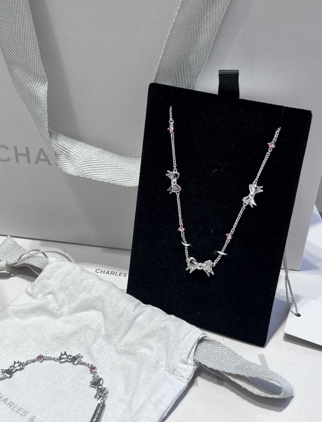 Charles & Keith 小ck 蝴蝶結系列🎀 手鍊 項鍊 戒指