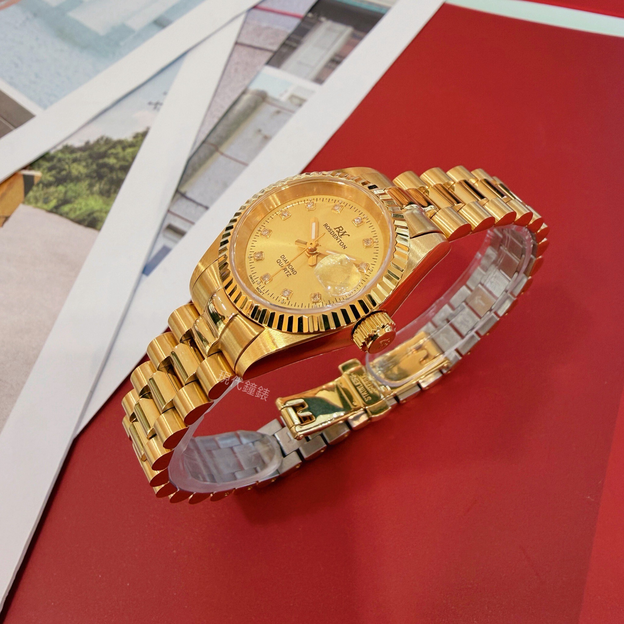 【ROSDENTON 勞斯丹頓】經典真鑽女腕錶6062LG-2G 25mm 現代鐘錶