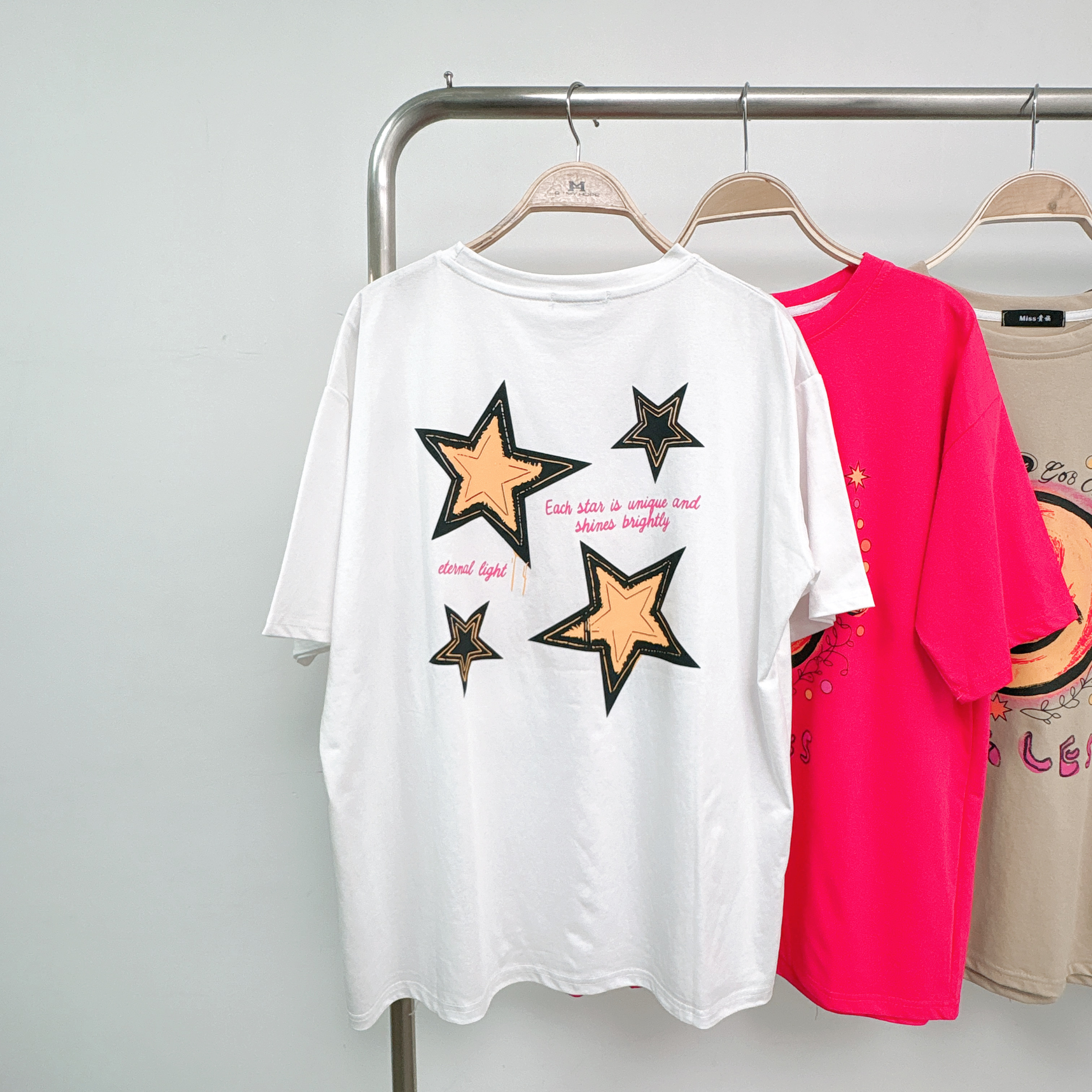 【預訂】做舊款前哈哈笑後星星大TEE (T35-T39)