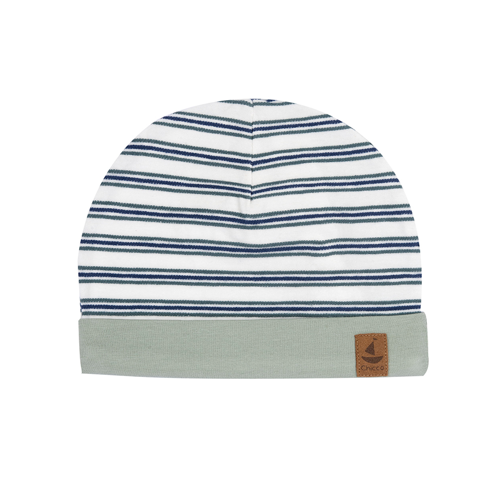 海洋帆船季-條紋反折嬰兒帽