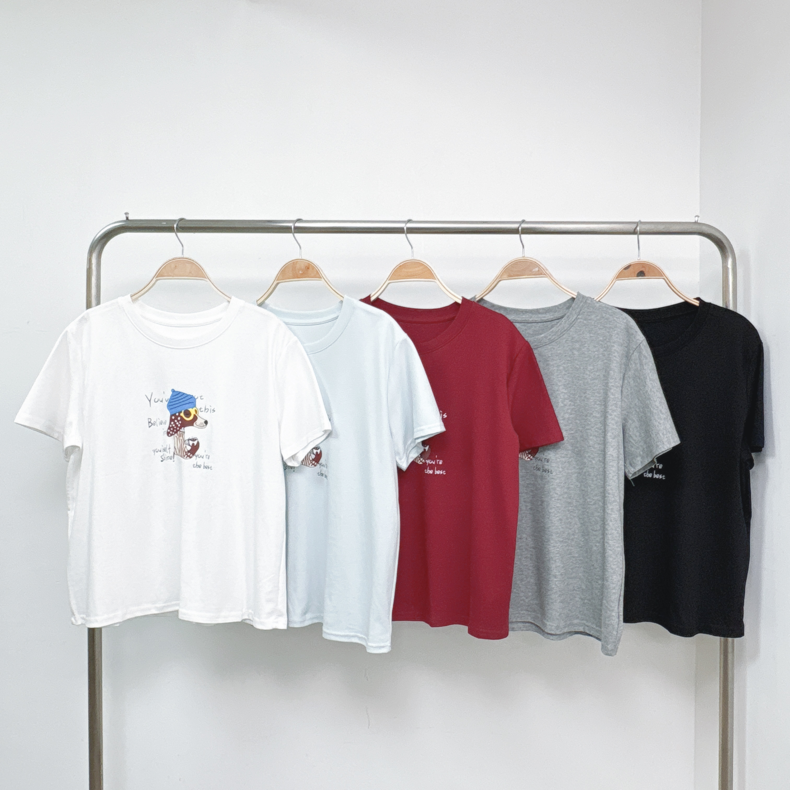 【預訂】趣怪冷帽眼鏡狗仔燙圖彈棉TEE (T22-T26)