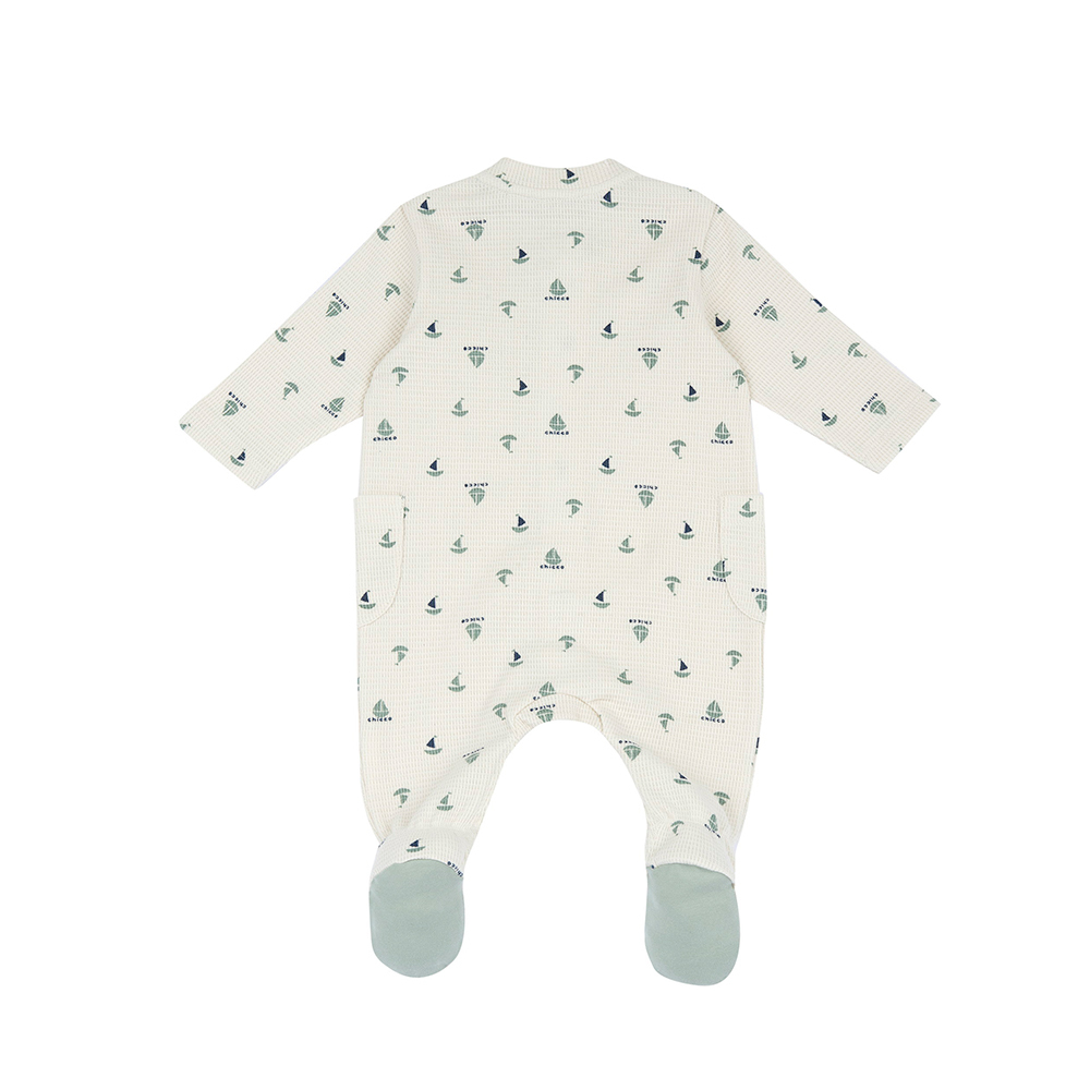 海洋帆船季-滿版印花前開長袖兔裝