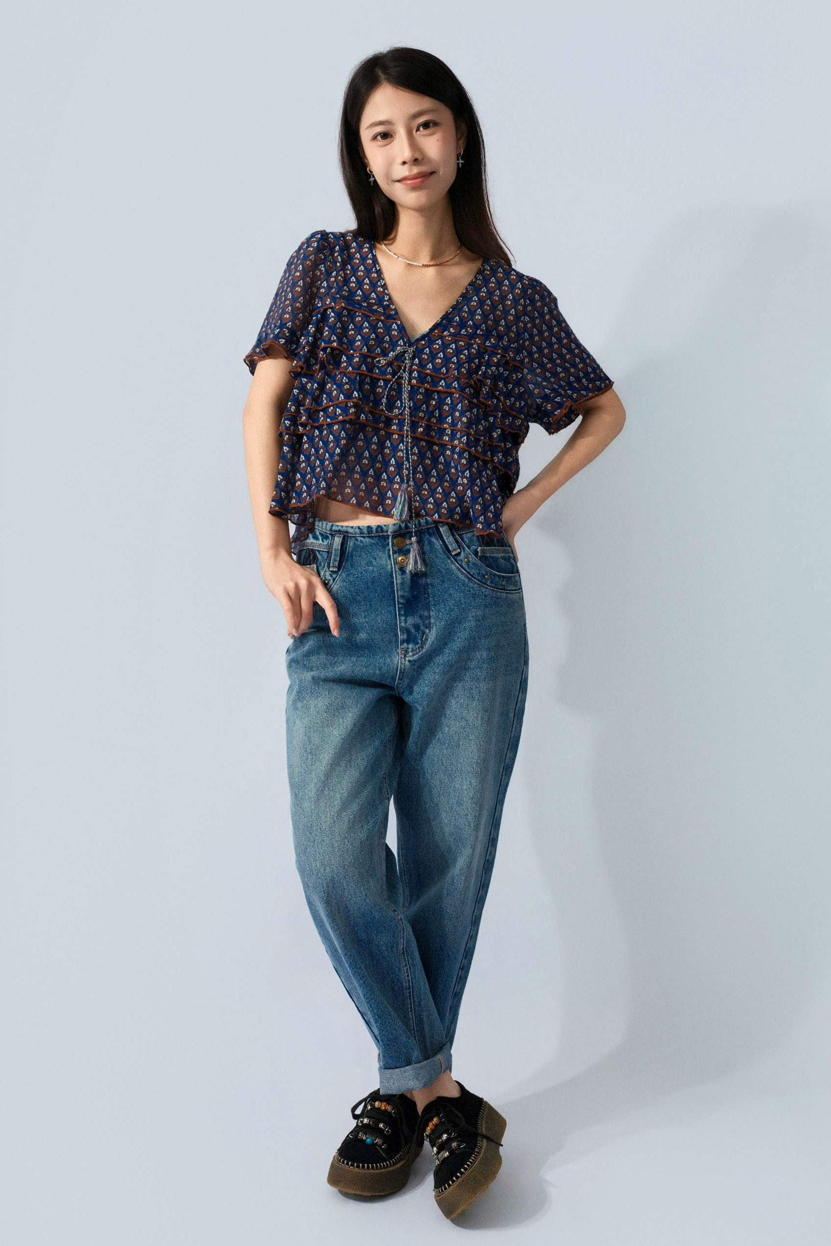 SS26_0077（上衣＋Bra Top + 牛仔褲）