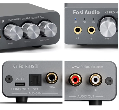 Fosi Audio K5 Pro DAC 平衡遊戲解碼耳擴
