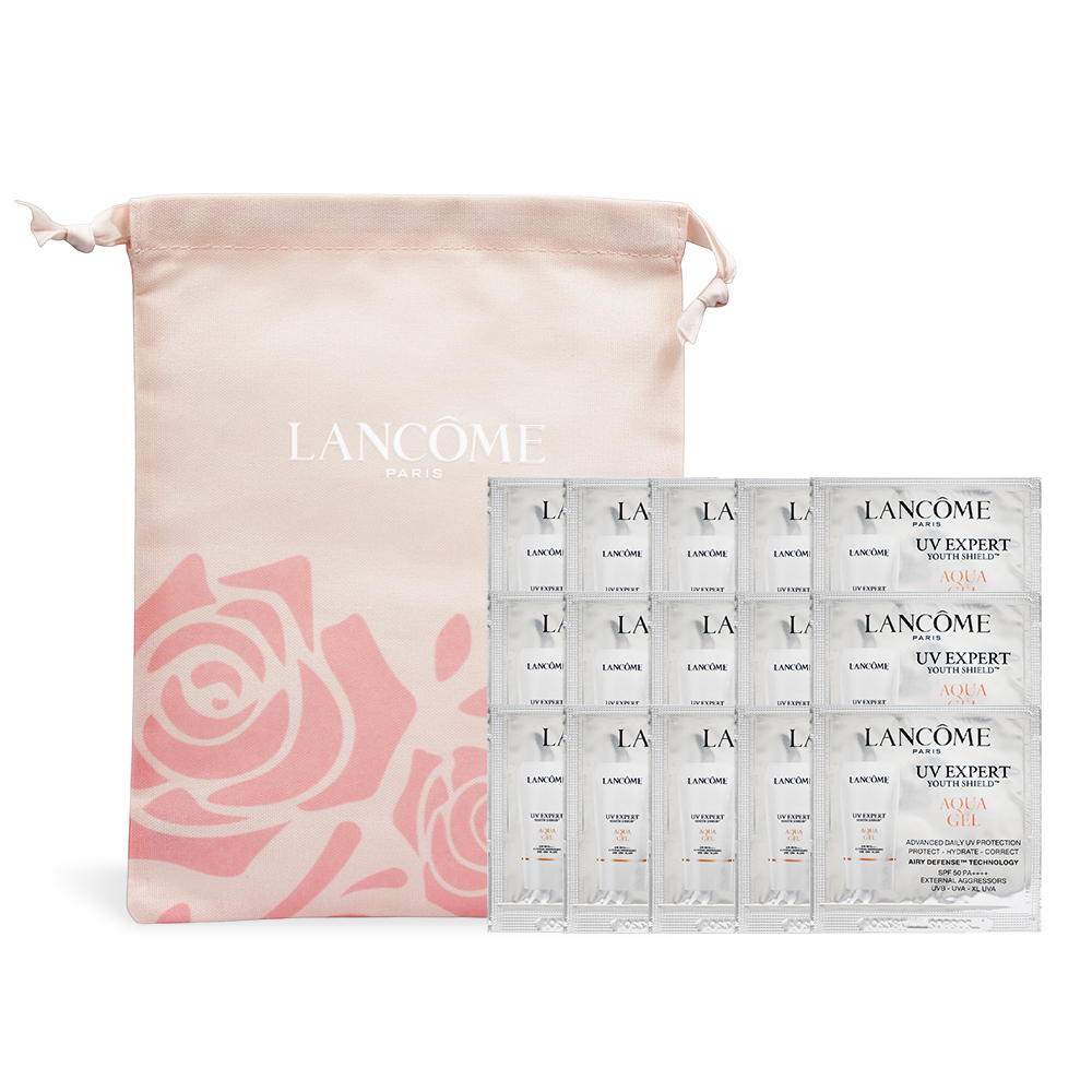 LANCOME 蘭蔻 超輕盈UV水凝露束口袋隨行組(1mlX15)