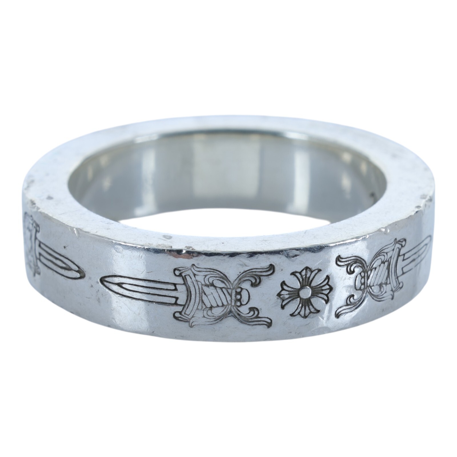 CHROME HEARTS CHROME HEARTS 925 6mm SPACER DAGGER RING