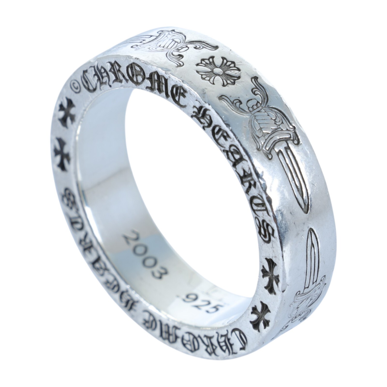 CHROME HEARTS CHROME HEARTS 925 6mm SPACER DAGGER RING