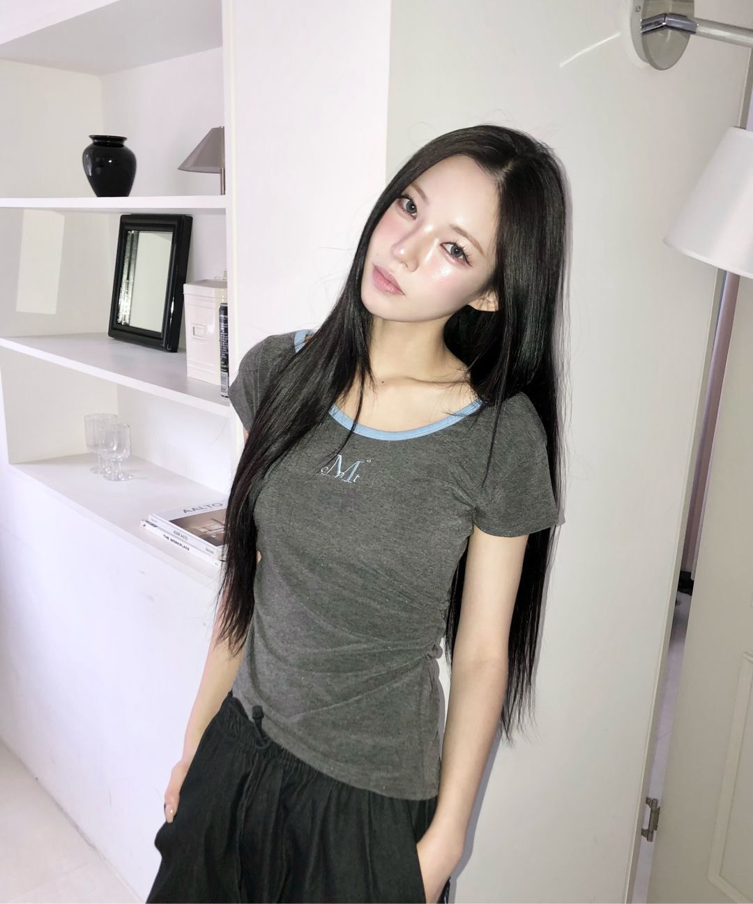 #預購 🇰🇷韓國26春夏 MUCENT 單肩不對稱抓皺短袖 2色 M13