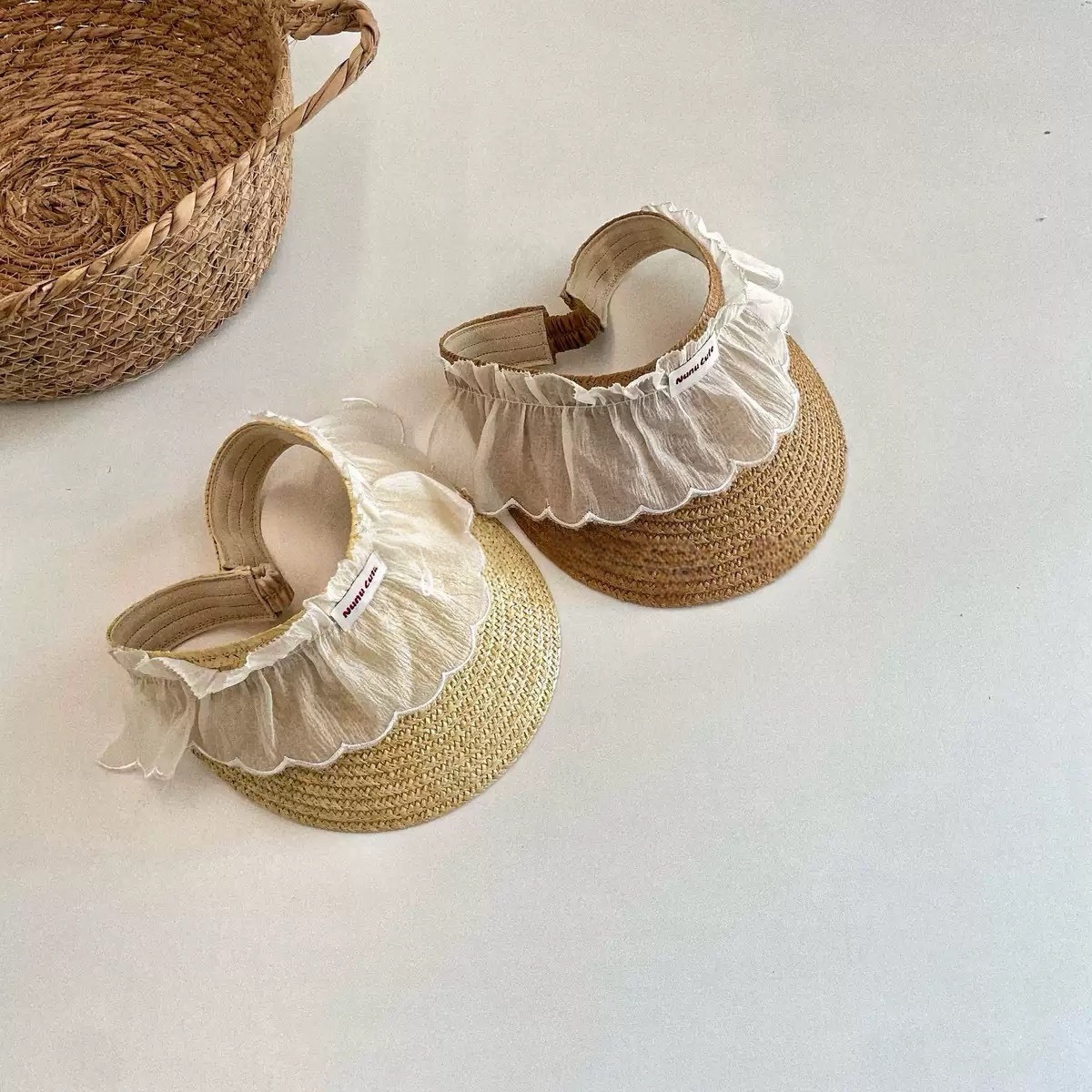 藤編蕾絲遮陽帽