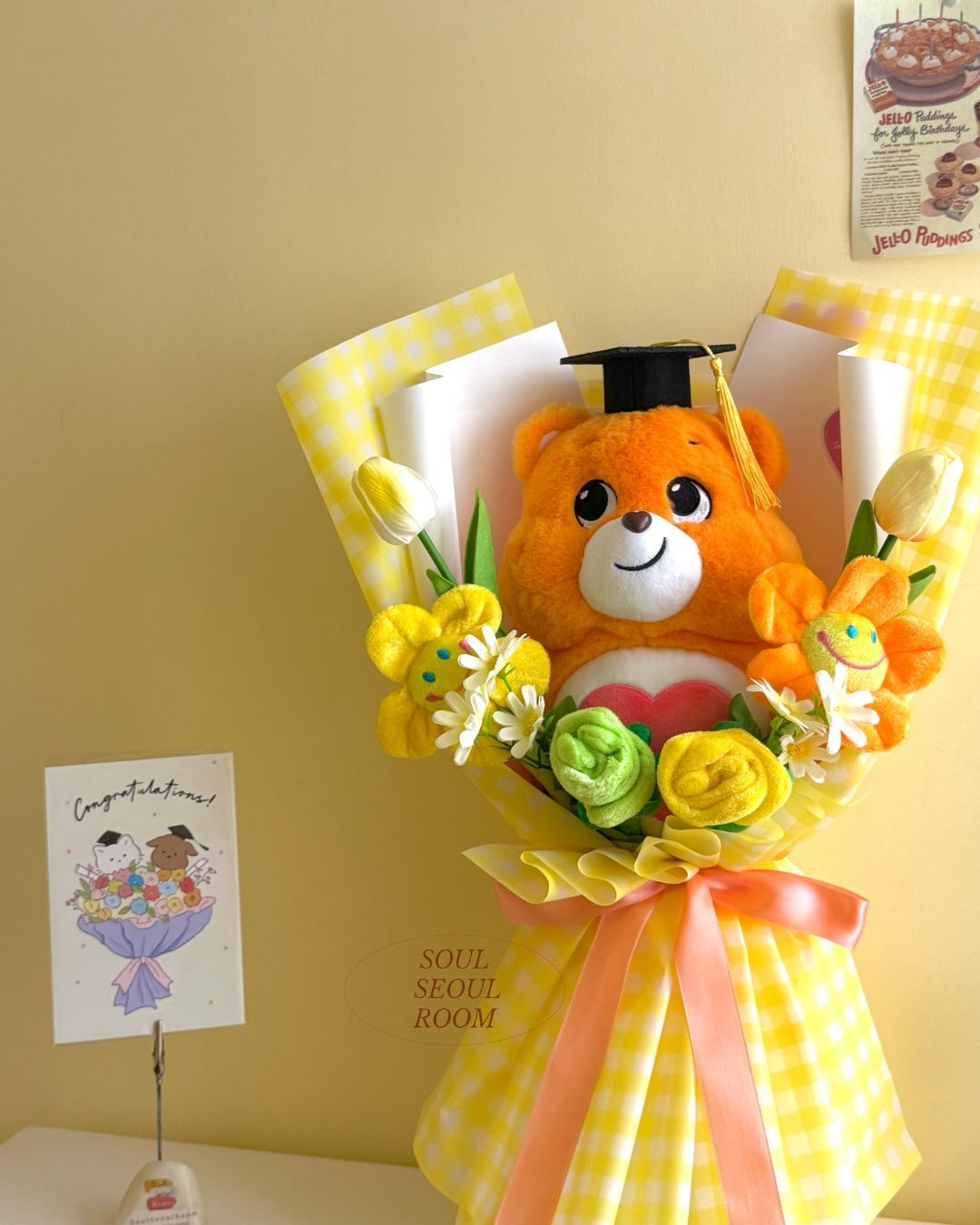 Care Bears 愛心小熊 Tenderheart Bear 畢業公仔花束 SoulSeoulRoom 觀塘現貨