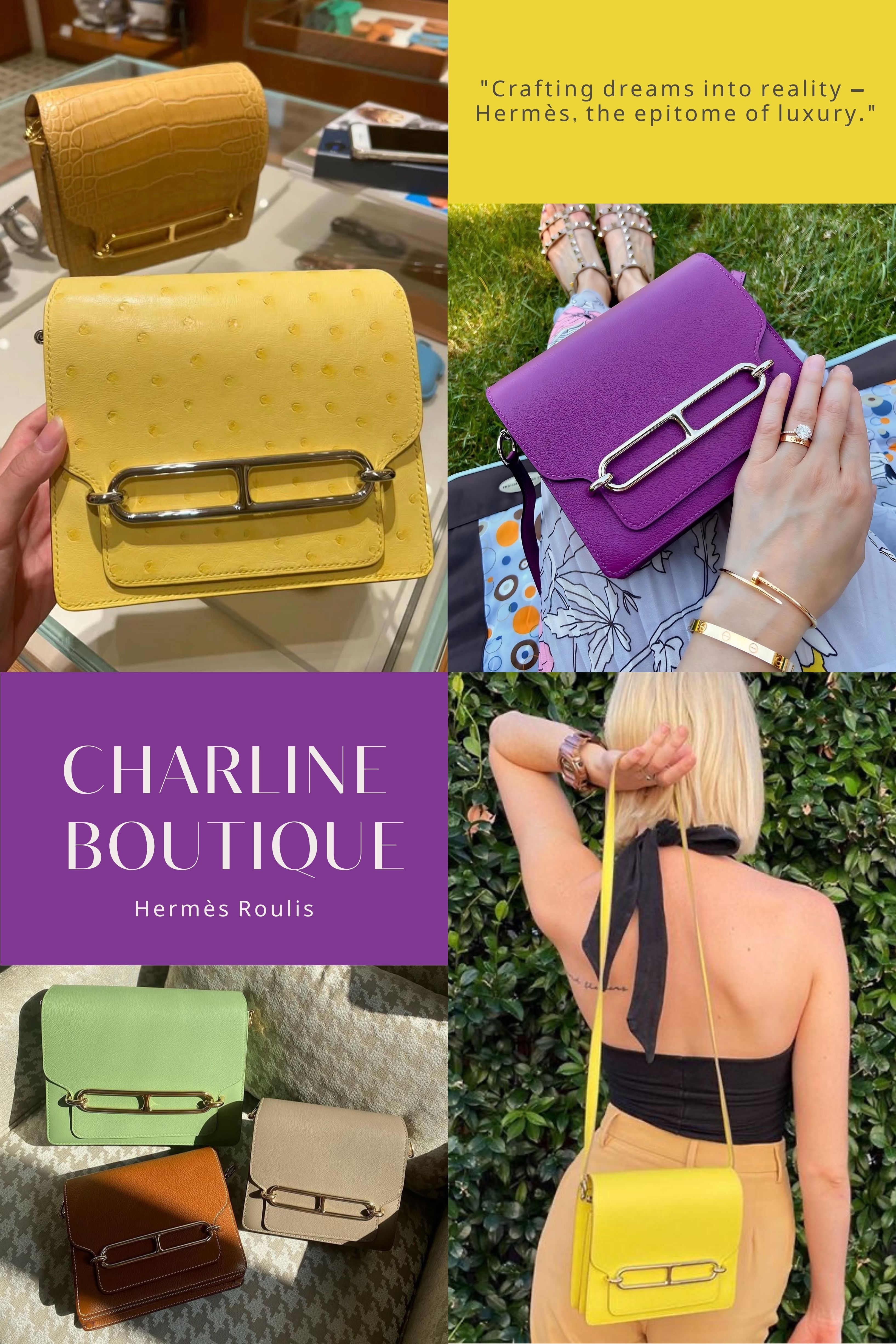 Hermès Roulis FAQ｜10 個最常被搜尋的問題  Q1：Hermès Roulis 是什麼包？為什麼叫「豬鼻子包」？  Ａ：Hermès Roulis 是愛馬仕於 2012 年推出的肩背包款，特色是帶有 Chaine d'Ancre 錨鍊靈感的金屬扣，因為外型像兩個扁平圓圈相連，被不少人暱稱為「豬鼻子包」。整體風格低調實用，也常被視為入門級 Hermès 肩背包之一。  採用簡約翻蓋設計，搭配方正俐落的包身，內部為雙層隔層結構，兼顧收納與日常使用。和同樣屬於翻蓋包的 Constance 相比，Roulis 少了一點正式感、多了一些輕鬆生活感，不少人會覺得它更適合平常穿搭。  它不是第一眼最張揚的款式，但越看越順眼——沒有很明顯的 Logo，可是懂的人一眼就認得出來，也因此成了很多人心中的「低調識貨款」。    Q2：Hermès Roulis 和 Hermès Constance 有什麼差別？  Ａ：主要差別在鎖扣設計、風格定位和入手難度三個面向。  Roulis 採用帶有錨鍊靈感的雙環扣（也就是豬鼻子），整體感覺偏低調休閒；Constance 是經典 H 扣，辨識度更高，氣質也更正式，有強烈的精緻存在感。  背上身的差異其實比想像中明顯——Constance 比較像是精緻、講究、帶點距離感；Roulis 則更像是可以自然融入日常穿搭的那種 Hermès。  入手門檻也差很多。Constance 向來是熱門配貨款，想拿到理想尺寸或顏色難度比較高；Roulis 相對友善一些。如果想找的是好搭、好用、又不會太有壓力的 Hermès 肩背包，Roulis 常常排進很前面的考慮名單；但如果在意的是經典地位和保值性，Constance 仍然是很多人的首選。    Q3：Hermès Roulis 有哪些尺寸？該怎麼選？  Ａ：目前最常見的是 18cm（Mini）與 23cm 兩種，另外也有較少見的 Roulis Slim 小型皮件款，但功能比較偏腰包／皮夾類型，和一般肩背包需求不太一樣，通常還是會從 18 或 23 這兩個尺寸之間選。  簡單說：喜歡輕便、習慣背小包、或本來就是小個子，從 18cm 開始；平常東西多、有帶長夾習慣、或不習慣迷你包，選 23cm 會更接近真正的日常包。    Q4：Hermès Roulis 的五金容易刮傷嗎？  Ａ：高拋光金屬只要日常使用，出現細微刮痕是很正常的事，前方最顯眼的豬鼻子扣位置最容易看出使用痕跡。  不過 Roulis 的開合方式是將包蓋穿入扣環下方，而不是像 H 扣那樣要一直「咖咖」用力扣，摩擦次數相對少，用久之後的磨損感通常不會太明顯——多數屬於正常使用細紋，不到立刻影響外觀的程度。如果真的很在意，有些人會選擇貼保護膜，或平常避免和鑰匙、金屬小物放在一起。    Q5：Hermès Roulis 價格大概多少？  Ａ：普皮款大致落在 NT$20 萬到 30 萬之間，依尺寸與皮革不同而有差異：  Roulis 18（Mini）：約 NT$20 萬上下～25 萬左右  Roulis 23：約 NT$25 萬～30 萬左右  稀有皮款（如鱷魚皮）則會明顯更高，甚至 50 萬以上。  整體來說，Roulis 算是 Hermès 裡「中階入門款」的定位——價格雖然還是高單價，但和 Birkin、Kelly 相比，入手門檻親切一些，同時保有愛馬仕一貫的工藝和辨識度。    Q6：Hermès Roulis 可以怎麼背？  Ａ：背法非常靈活，一顆包可以應付很多不同場合，這也是很多人喜歡它的原因之一：斜背最輕鬆，長肩背通勤俐落，短肩背變身腋下包感，縮短背帶直接手提也很有氣質。今天想穿得隨性，它可以很自然；需要稍微正式一點，它也撐得住。    Q7：Hermès Roulis 有哪些熱門顏色？  Ａ：最熱門的還是以經典中性色為主——Noir（黑色）、Gold（金棕）、Etoupe（大象灰）這三個常被稱為「三大金剛色」，幾乎每季都有人在找，耐看百搭，也相對保值。  除了基本色之外，Roulis 也常推出季節色，像粉色、藍色、綠色系等，風格會更鮮明。Rose Confetti 這類帶有夢幻感的淺粉色，在市場上一直有不錯的討論度，配上豬鼻子扣特別亮眼。  第一次入手的人多半還是從黑色、金棕或大象灰開始，因為比較好搭、不容易後悔；但到第二顆、第三顆開始，反而更容易被那些特別色吸引——這其實非常常見。    Q8：Hermès Roulis 不同皮革會影響顏色嗎？  Ａ：會，而且差異比很多人想像的還明顯。同一個色號放在不同皮革上，呈現出來的深淺、光澤感、整體氣質都可能完全不一樣：  Swift（光滑皮）：顏色最鮮豔有光澤，飽和度高  Clemence／Togo（顆粒皮）：顏色相對柔和偏霧面，更低調  Epsom（壓紋皮）：顯色均勻，包身偏挺，整體更俐落立體  這也是很多人到最後才發現的事：自己可能不是不喜歡那個色號，而是不喜歡那個色號落在某種皮革上的樣子。所以顏色和皮革最好一起看，不能只看色號名字就下決定。    Q9：Hermès Roulis 有稀有皮嗎？  Ａ：有，包括鴕鳥皮（Ostrich）與鱷魚皮（Crocodile），整體偏向收藏取向。  和一般普皮相比，稀有皮版本因為產量少、製作難度高，價格明顯更高、入手難度也更高。Roulis Mini 搭配鴕鳥皮的版本市場詢問度一直不低，屬於看到的人通常都會多看幾眼的類型——美到沒朋友，雖然價格直接翻倍，但那真的是收藏等級的夢幻逸品。  這類特殊皮款常常不是你想找的時候就剛好有，很多時候要靠運氣，或提前透過熟悉的管道留意。    Q10：Hermès Roulis 適合當第一顆 Hermès 包嗎？  Ａ：非常適合。主要原因有幾個：  價格相對親民，通常低於 Birkin、Kelly、Constance，入手門檻比較低  實用性高，23cm 容量充足適合日常通勤，18cm 輕巧好搭出門不費力  設計耐看，沒有過於張揚的 Logo，但細節辨識度高，不容易退流行  相較於 Constance，Roulis 通常更容易入手，對還在摸索自己喜歡哪種 Hermès 風格的人來說，是一個相對沒有壓力的起點  它不一定是最張揚的那顆，但很可能是你買回去之後，越背越覺得選得很對的那顆。