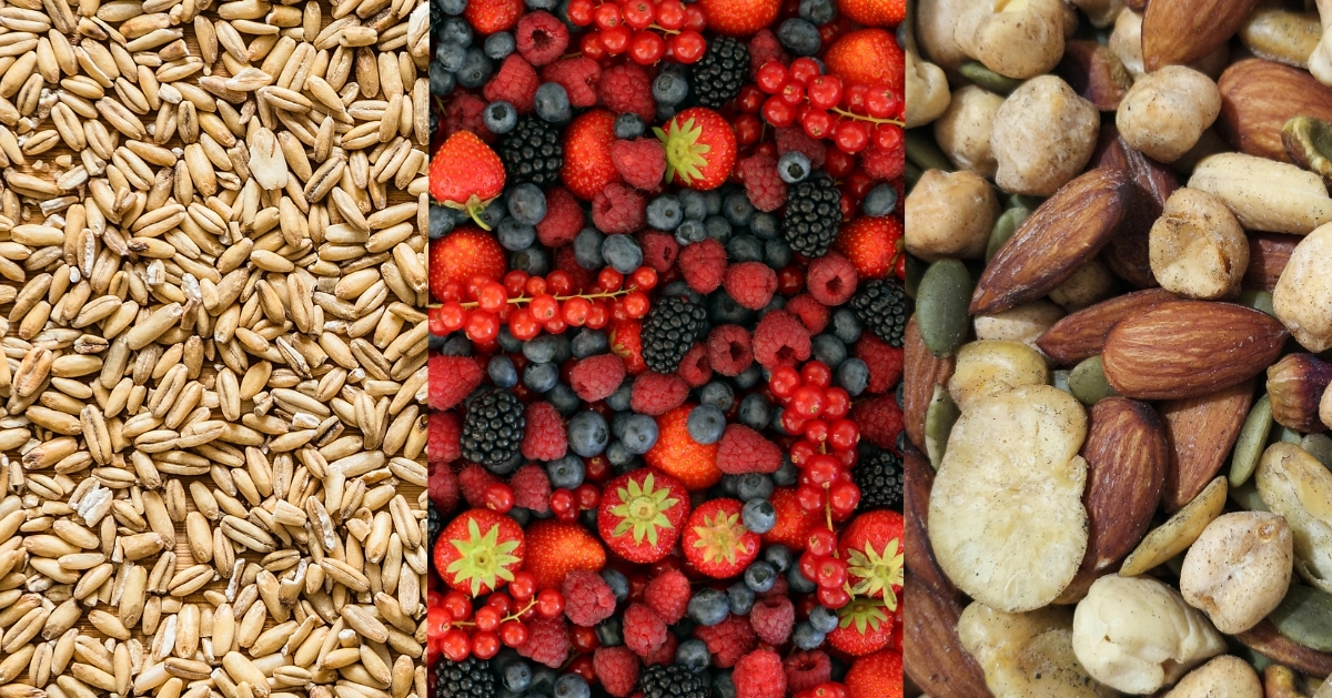 堅果多燕麥穀片_減糖莓果風味_全穀燕麥Ｘ七種綜合莓果汁Ｘ六種堅果穀籽