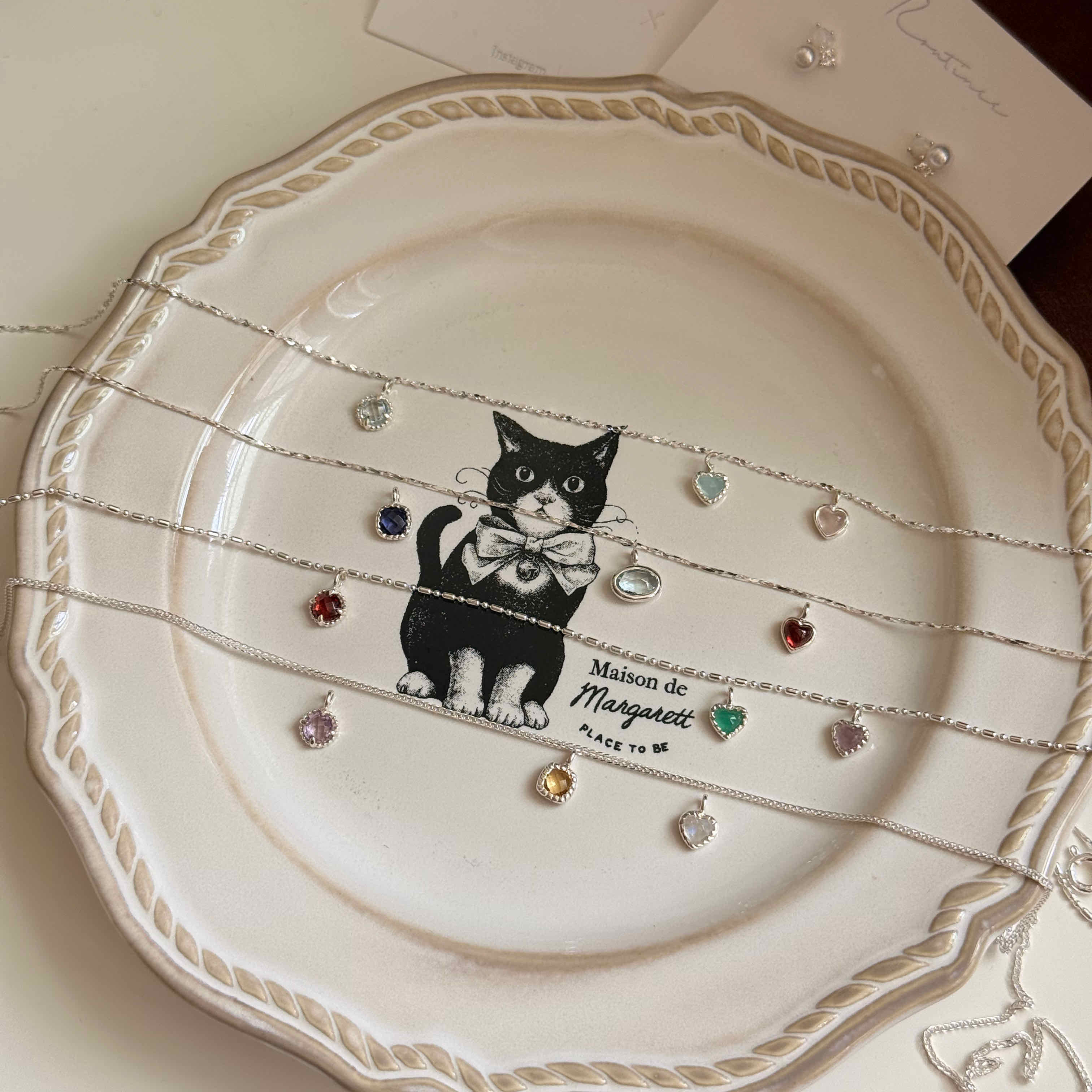 🇰🇷925 silver 自己搭配專屬天然石項鍊