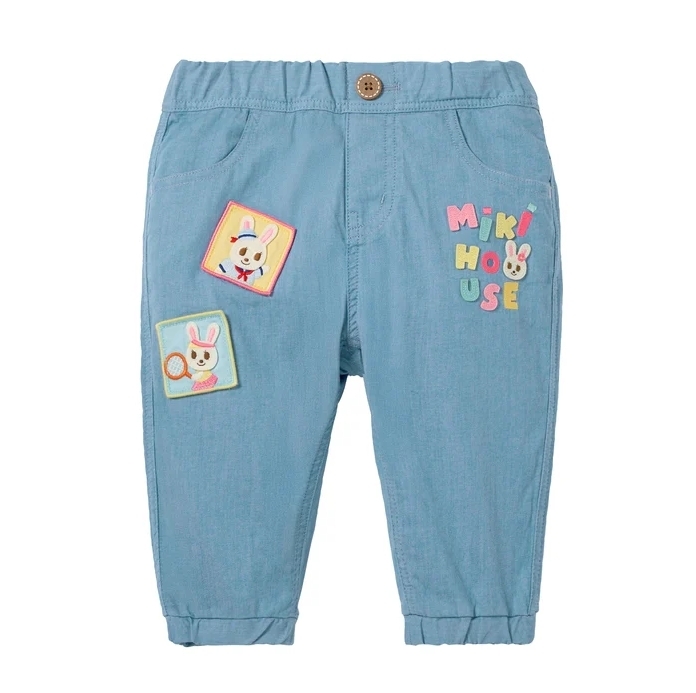 舞颯兔彈性九分褲-藍色