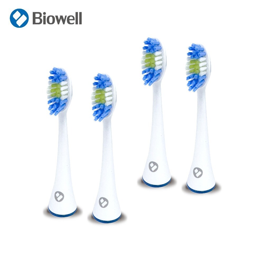 博佳 Biowell 音波震動牙刷專用-W 型基礎柔軟刷頭 ST 121 (4入/組)