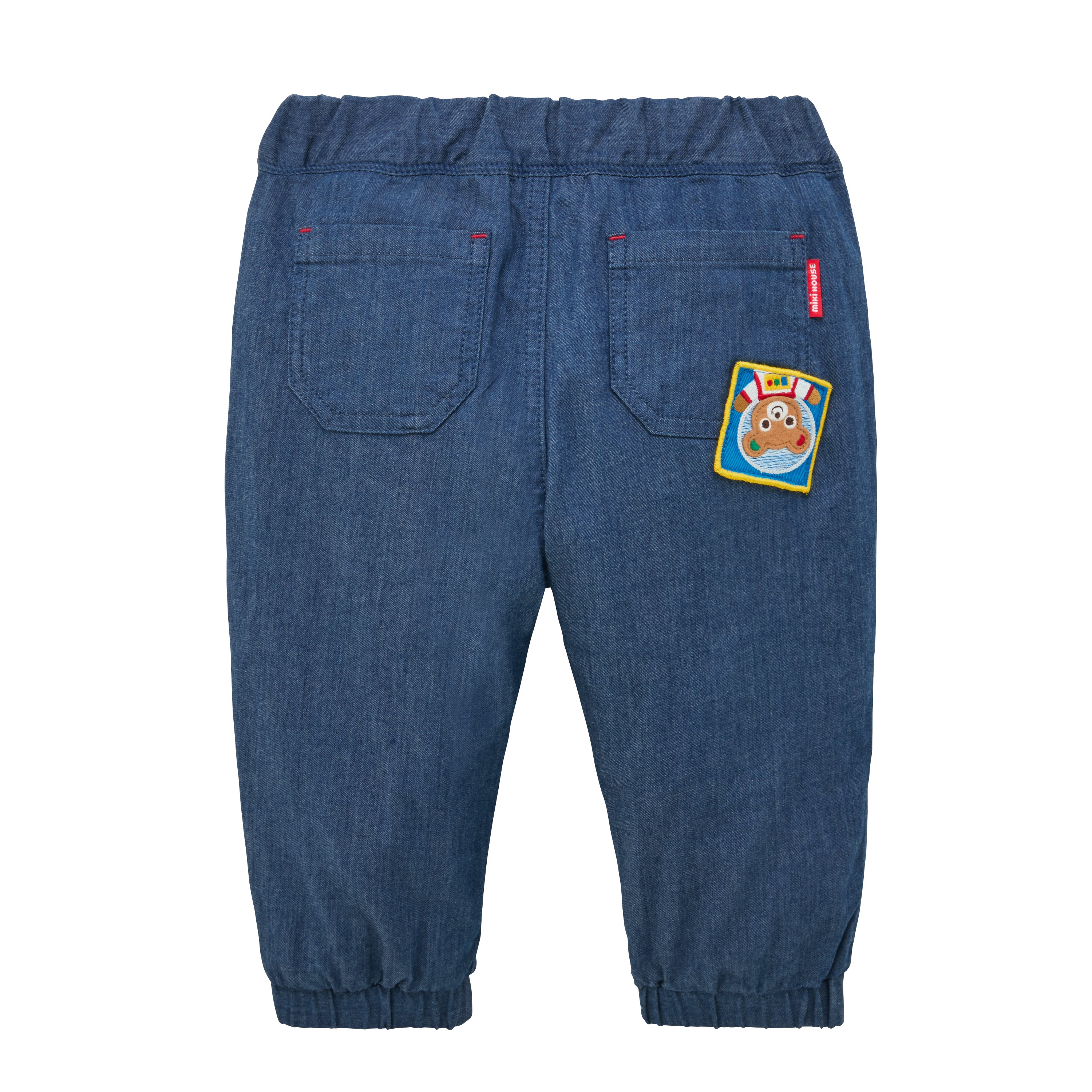 普奇熊彈性九分褲-靛藍色