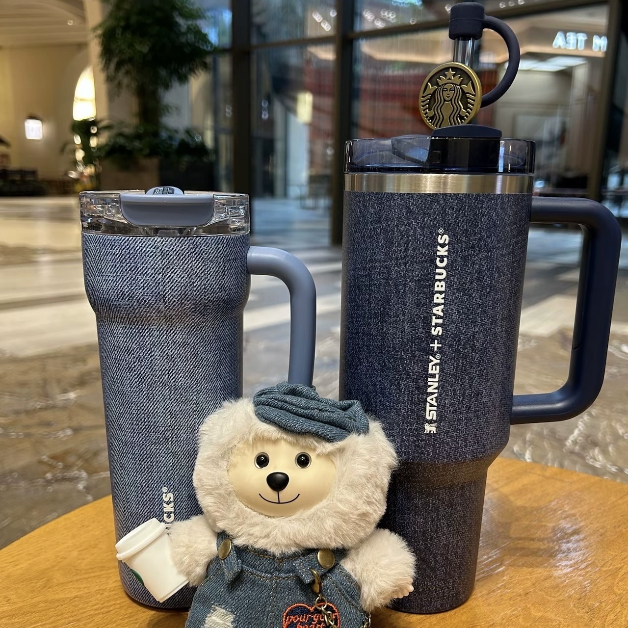 聯名款 STARBUCKS 星巴克 X STANLEY 牛仔單寧星咖系列  不鏽鋼隨行杯 冰霸杯