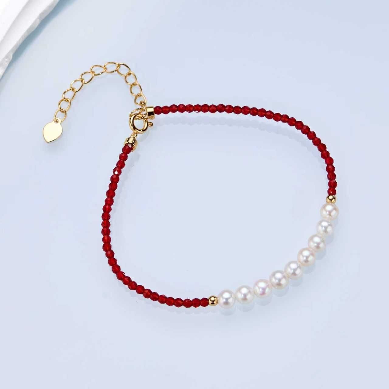 (EC24) 4-5MM鴻運天然淡水珍珠手鏈 - #珍珠 #2004PE