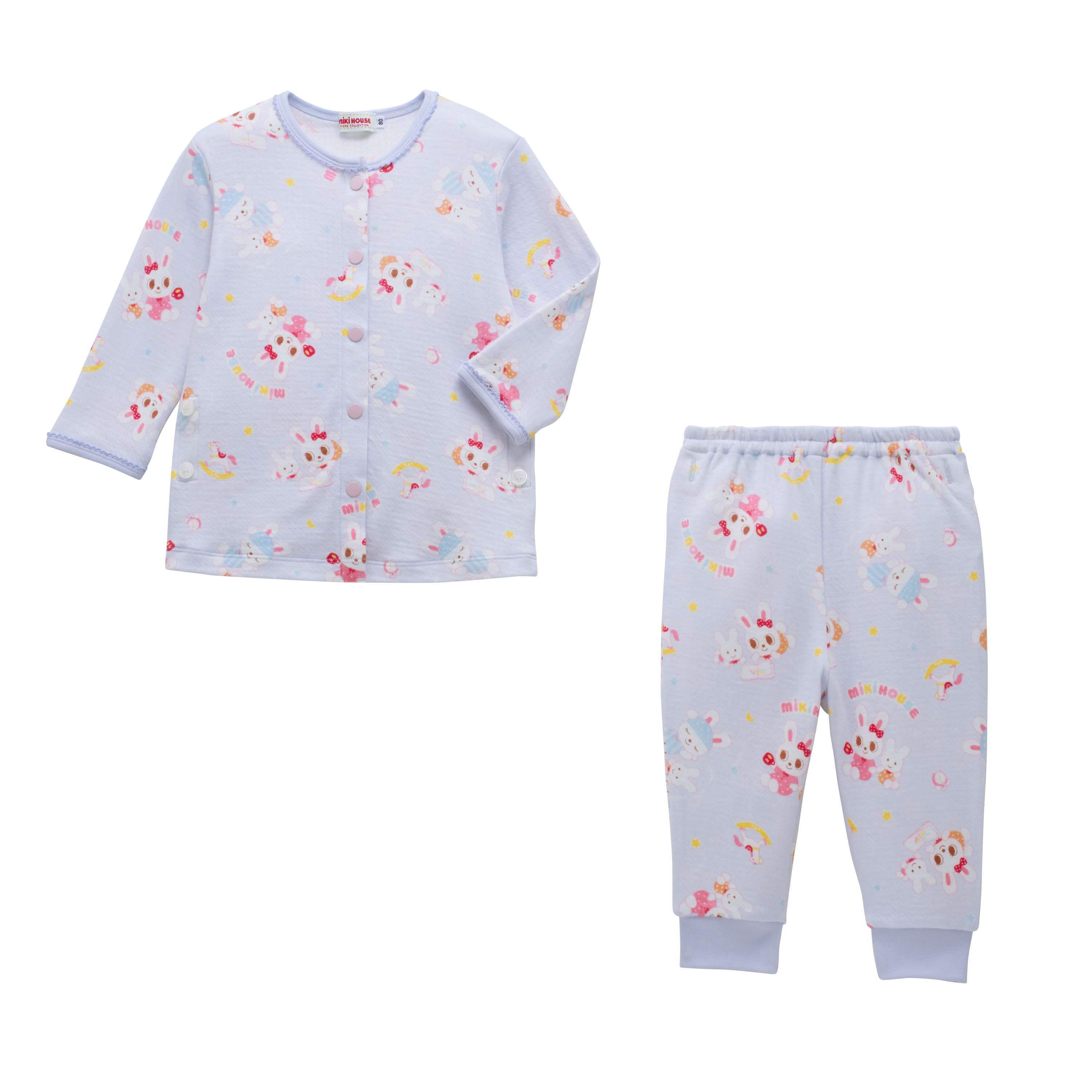 舞颯兔-PUREVEIL針織睡衣組-藍色