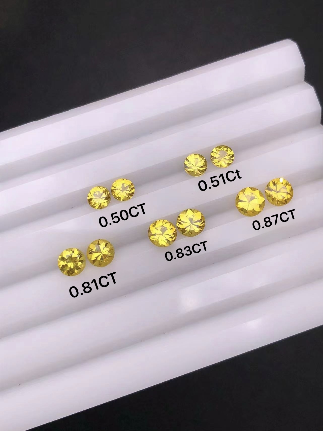 黃藍寶(裸石一對)