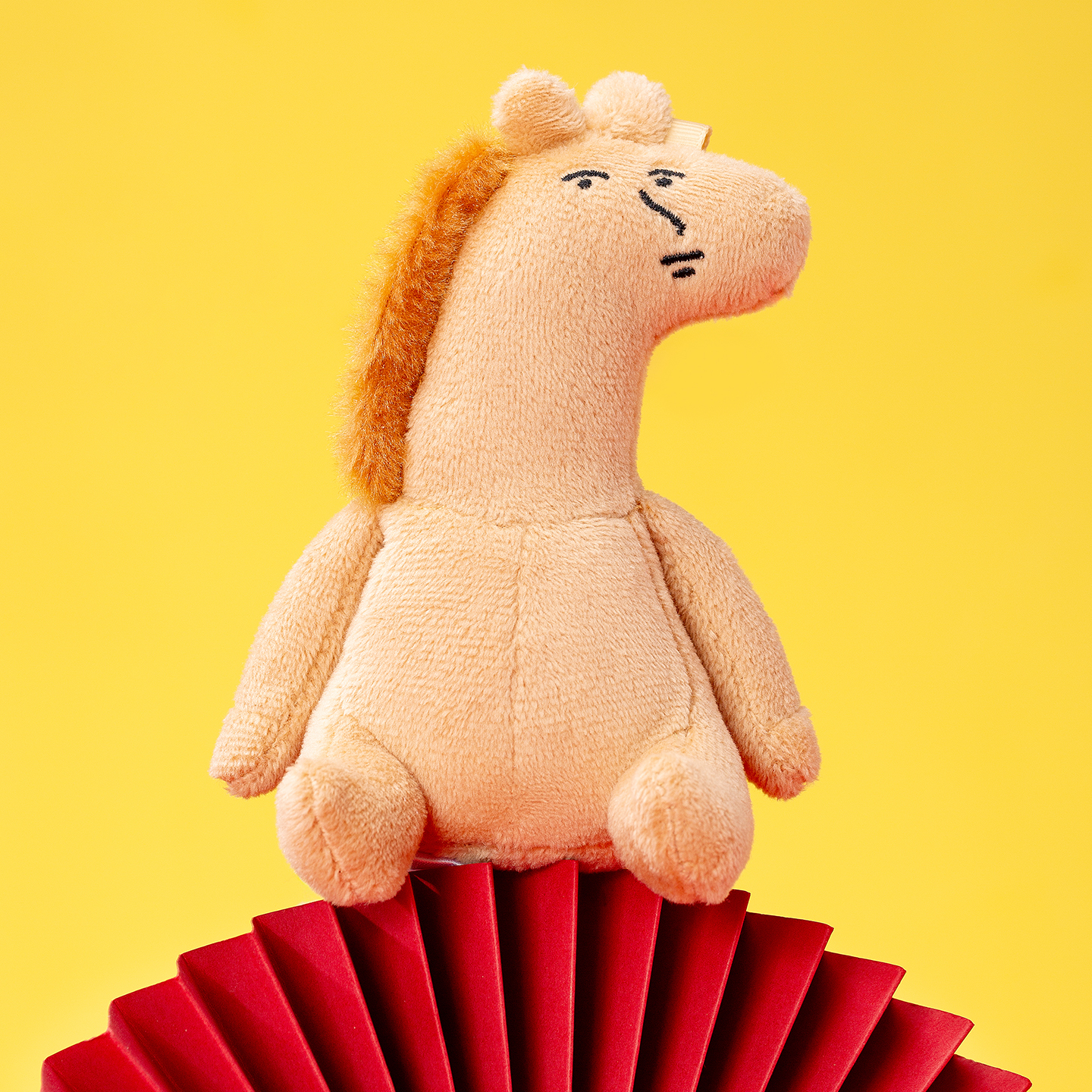 粉紅兔子小馬絨毛吊飾娃娃