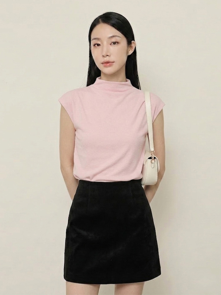 SALE300 小立領不規則下擺上衣