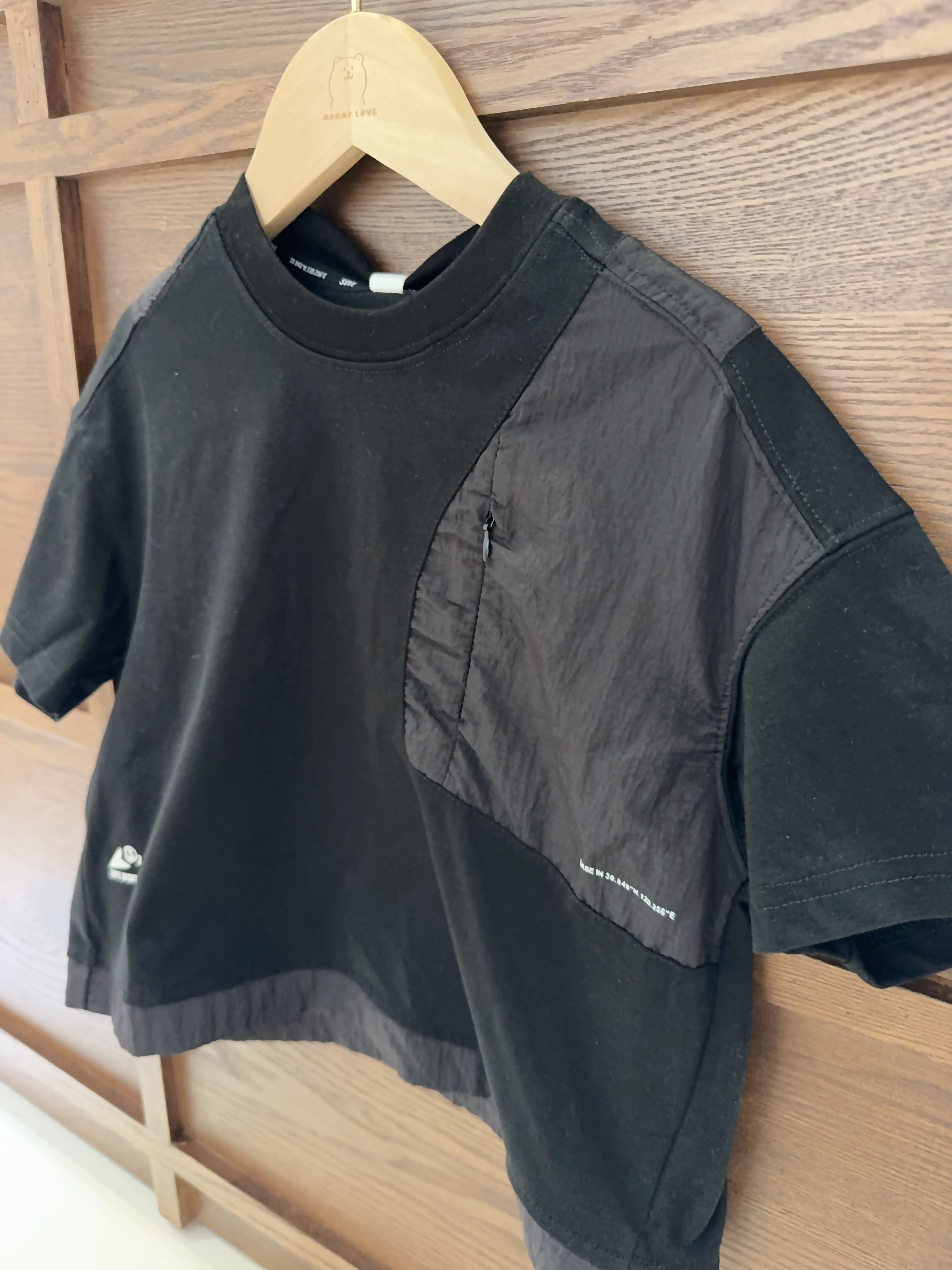 AA25 登山家 異材質接拼上衣