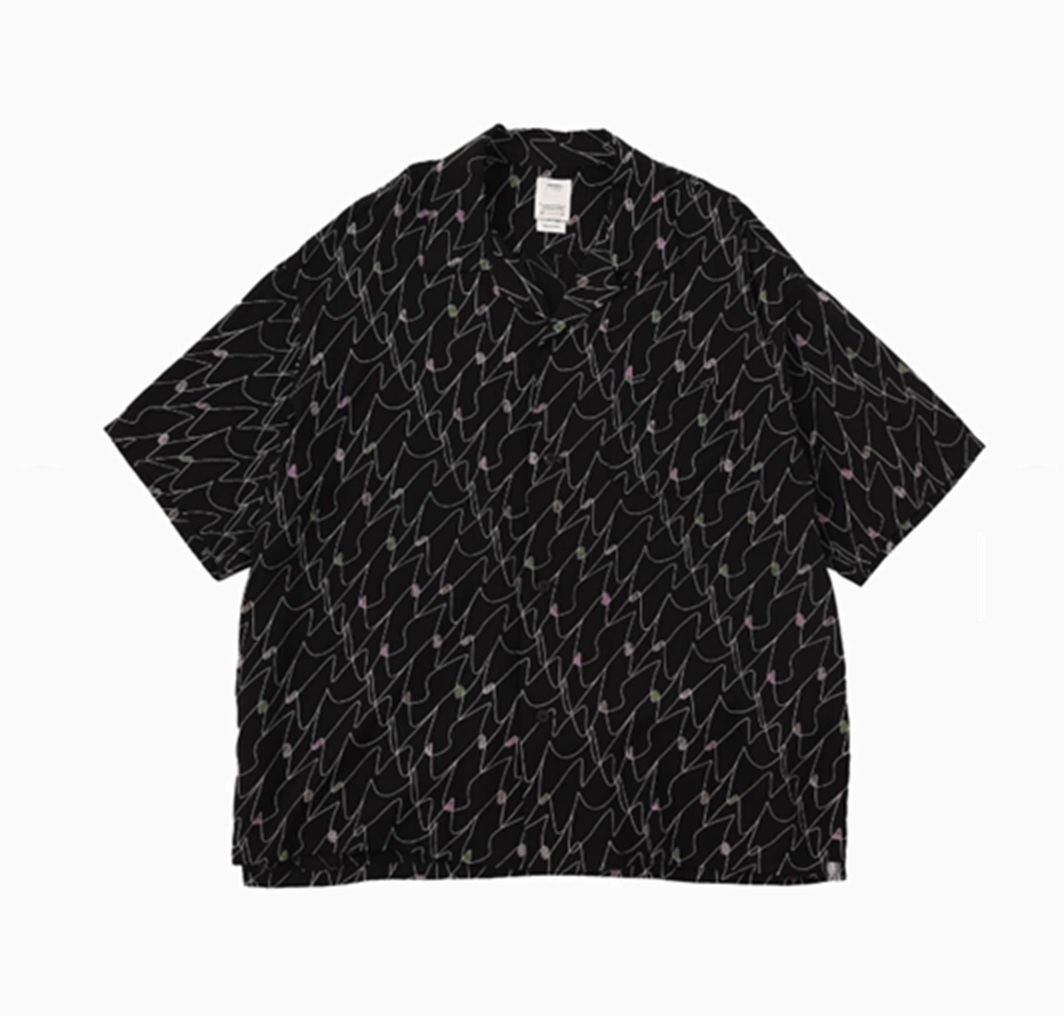 VISVIM WALLIS SHIRT S/S RAYON (( USED A )) 中古美品 - BLACK SIZE 4 PRE ORDER ITEM (預訂中)