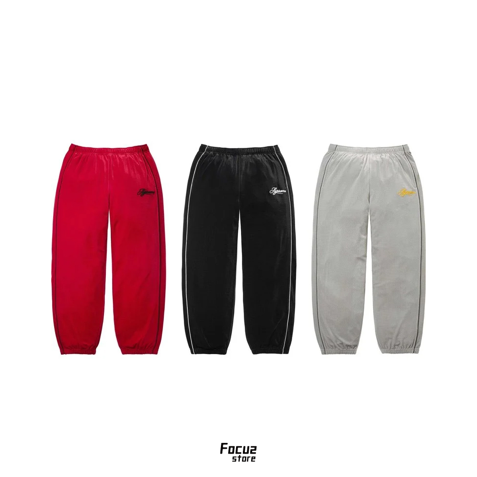 【Focus Store】現貨秒發 Supreme SS26 Week6 Velour Mesh Track Pants 拉鍊網眼拼接寬褲 三色