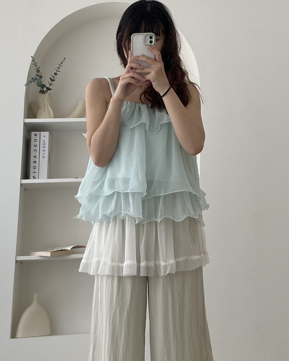 法朵Fado shop｜空氣感層次雪紡小吊帶 1305006 兩色