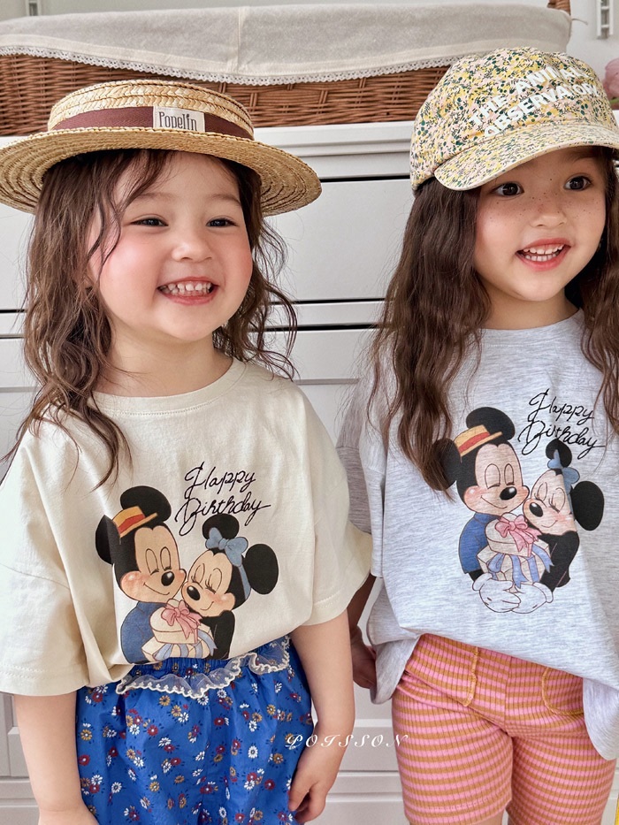 正韓夏poisson 兩色相親相愛老鼠上衣