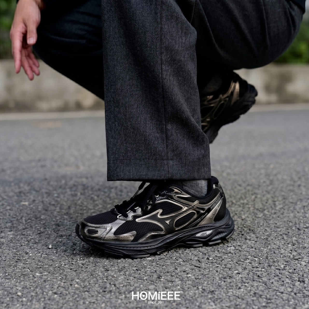 Mizuno Racer S  美津濃 慢跑鞋 網布 金屬黑 [D1GH223521]