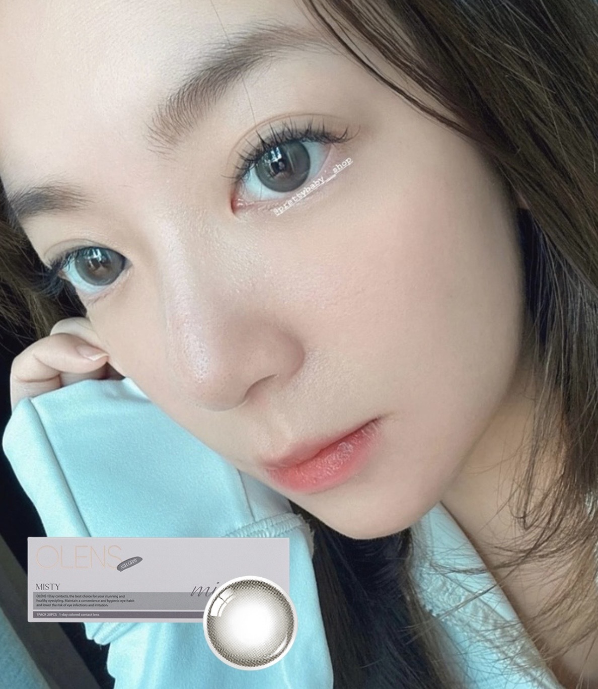 （指定度數）OLENS Misty 1 Day Ash Gray 迷霧灰｜日拋彩妝隱形眼鏡｜每盒20片