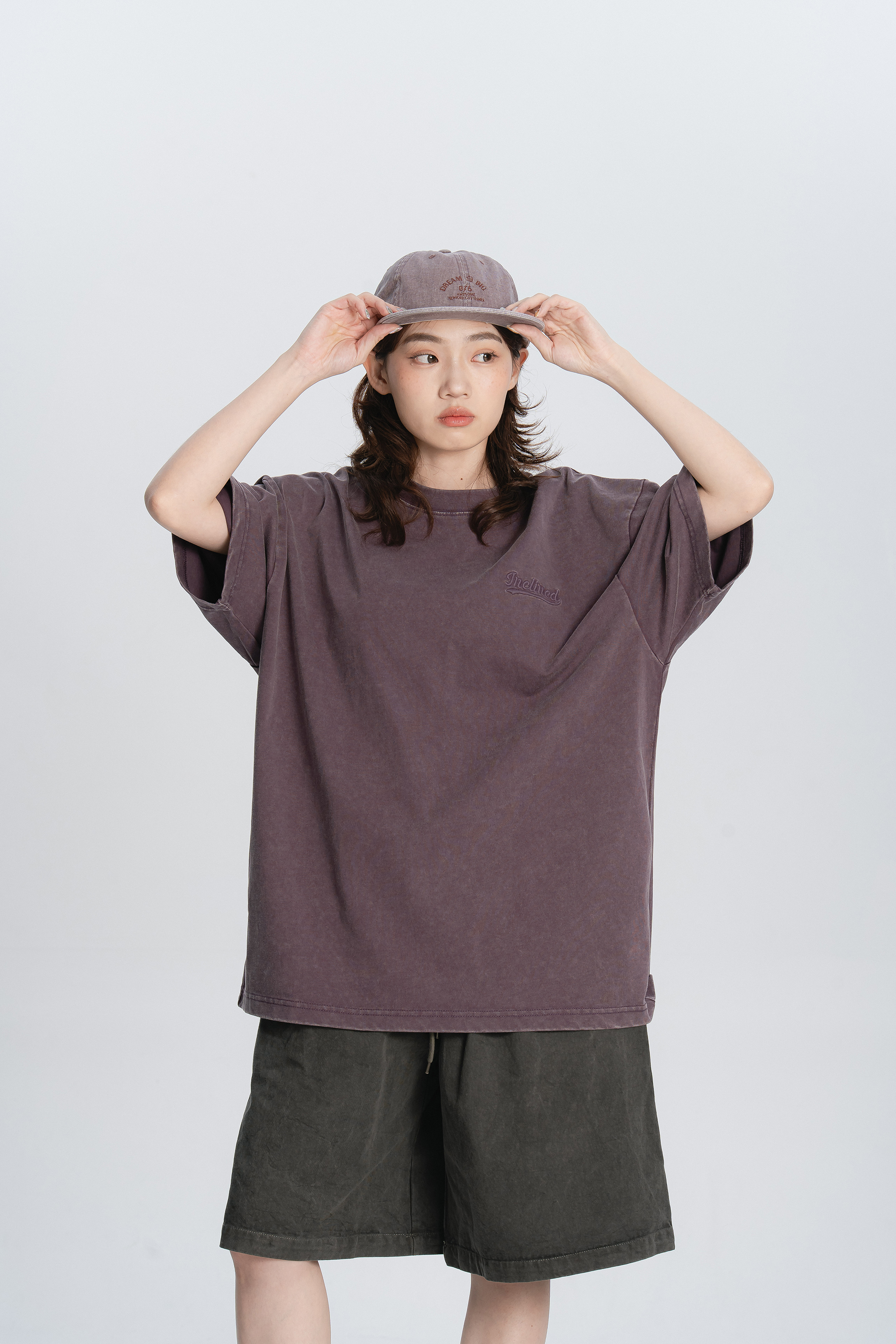 暗藏立體字母水洗t 3色