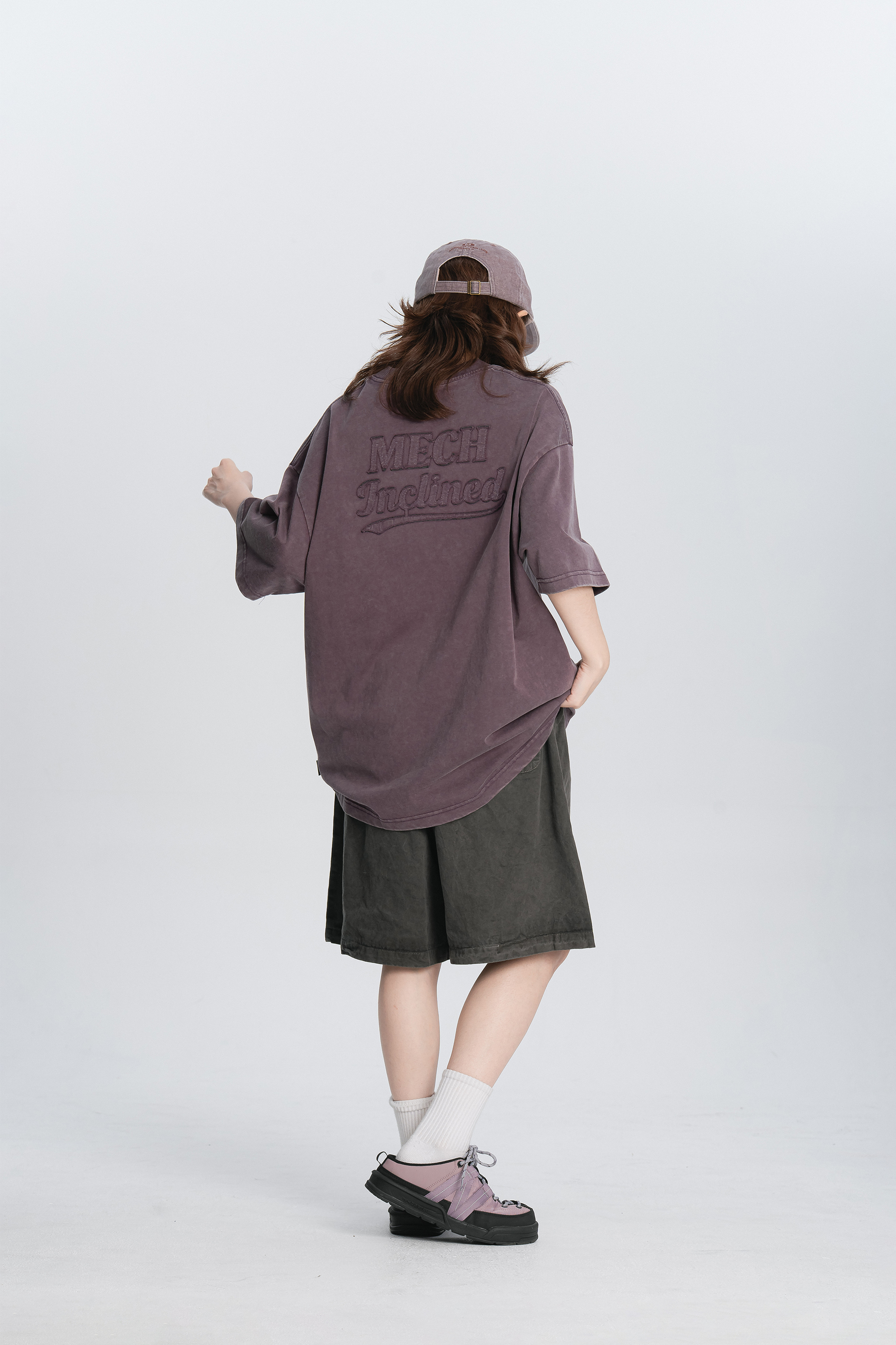 暗藏立體字母水洗t 3色