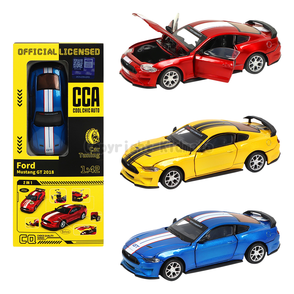 《 KIDMATE 》 1:42合金車福特野馬GT2018改裝車(隨機出貨)