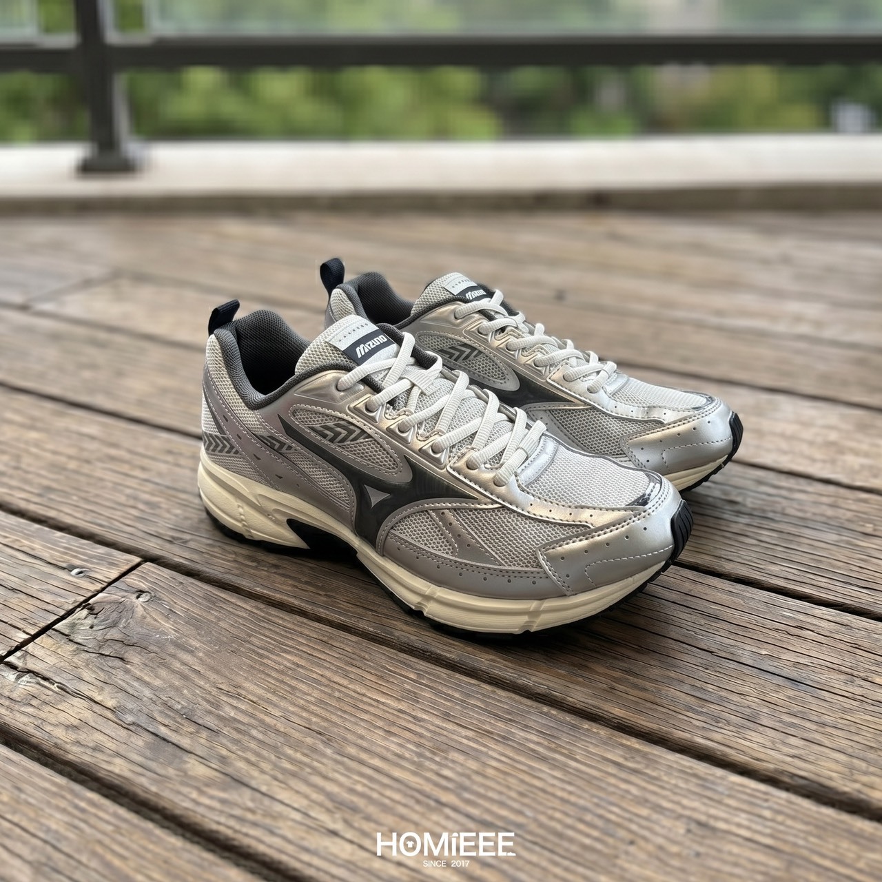 Mizuno Speed 美津濃 慢跑鞋 休閒鞋 網布 奶油底 科技銀 [D1GH223019]