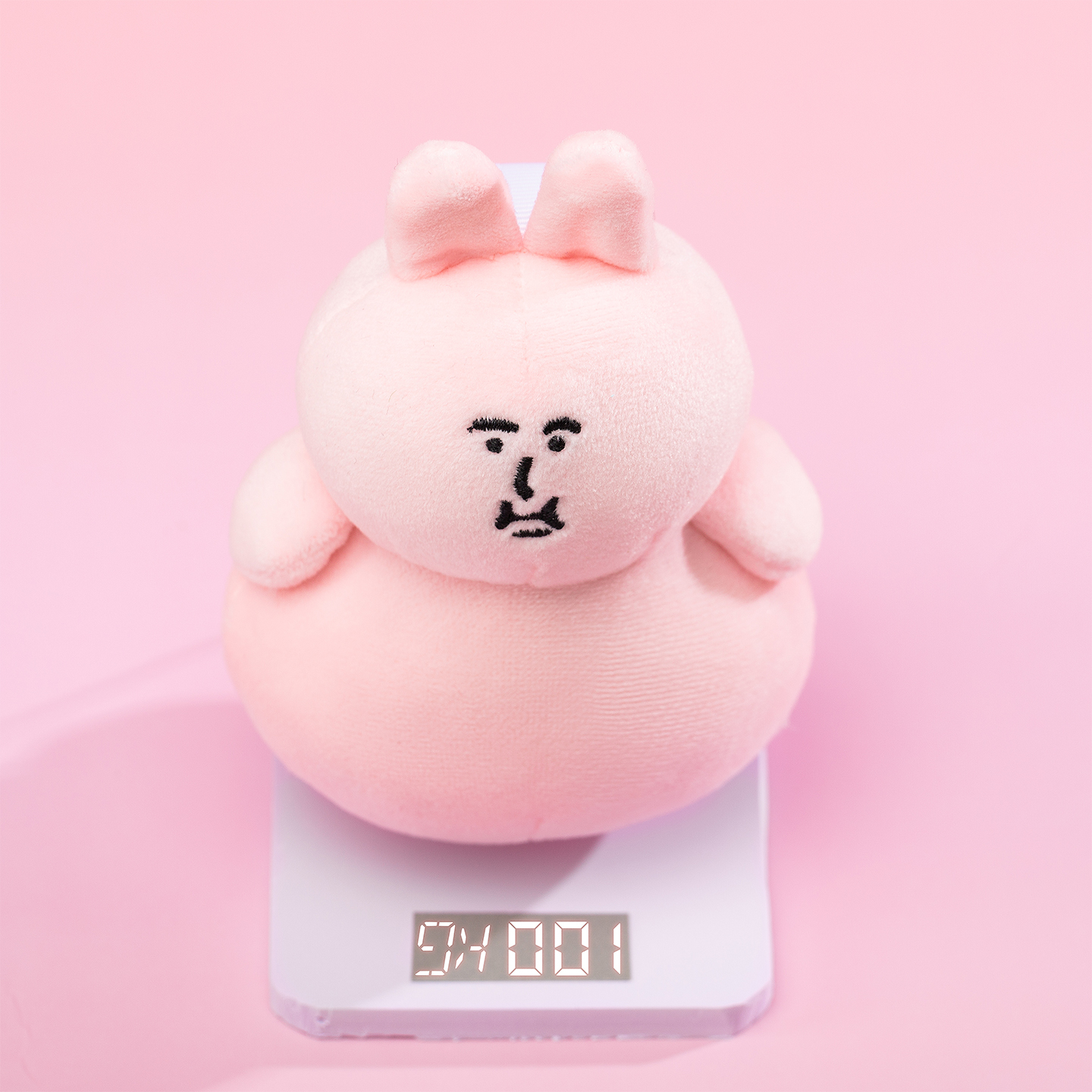 粉紅兔子胖嘟嘟兔子絨毛吊飾