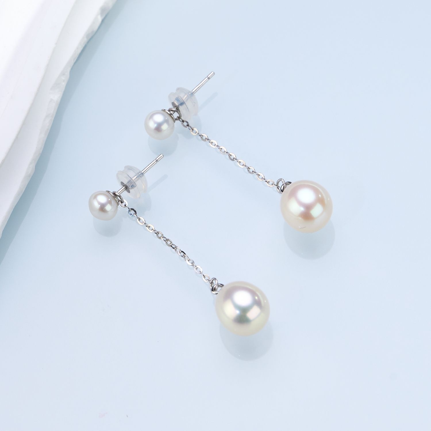 (EC39) 4-5MM+8-9MM兩戴天然淡水珍珠風在吹耳環(S925) - #珍珠 #2004PE