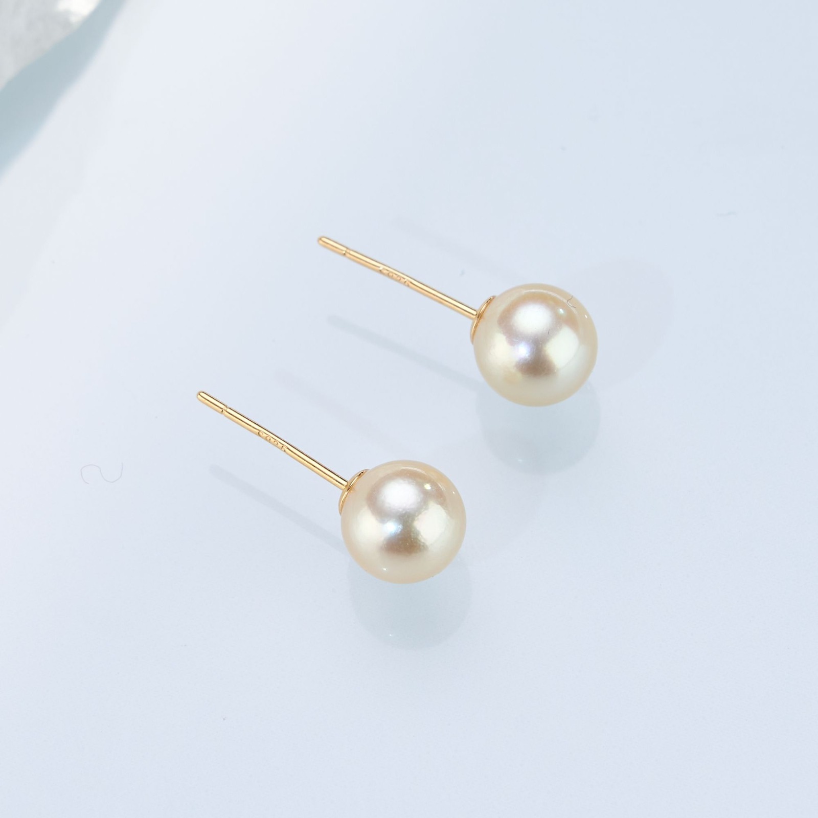 (EC42) 6-7MM天然海水海羽黃金珍珠耳環(S925) - #珍珠 #2004PE