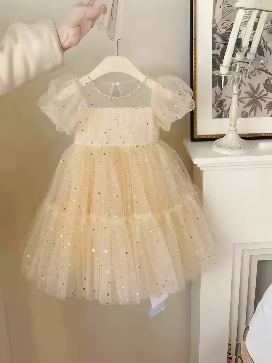 公主風亮片洋裝